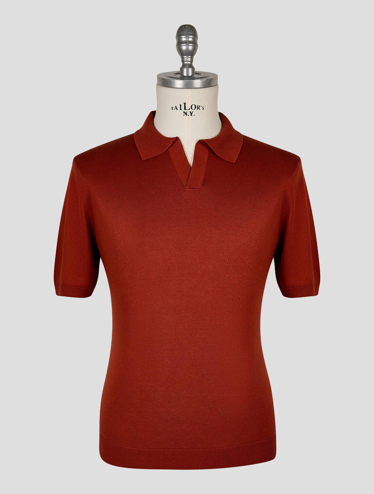 Gran Sasso Burgundy Silk Polo 1