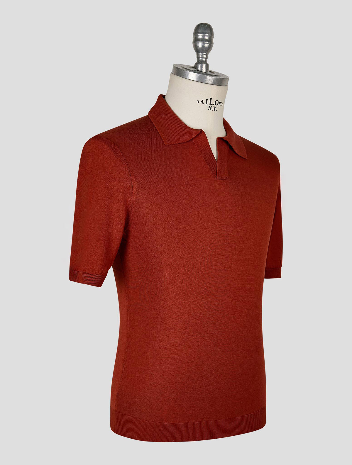 Gran Sasso Burgundy Silk Polo 2