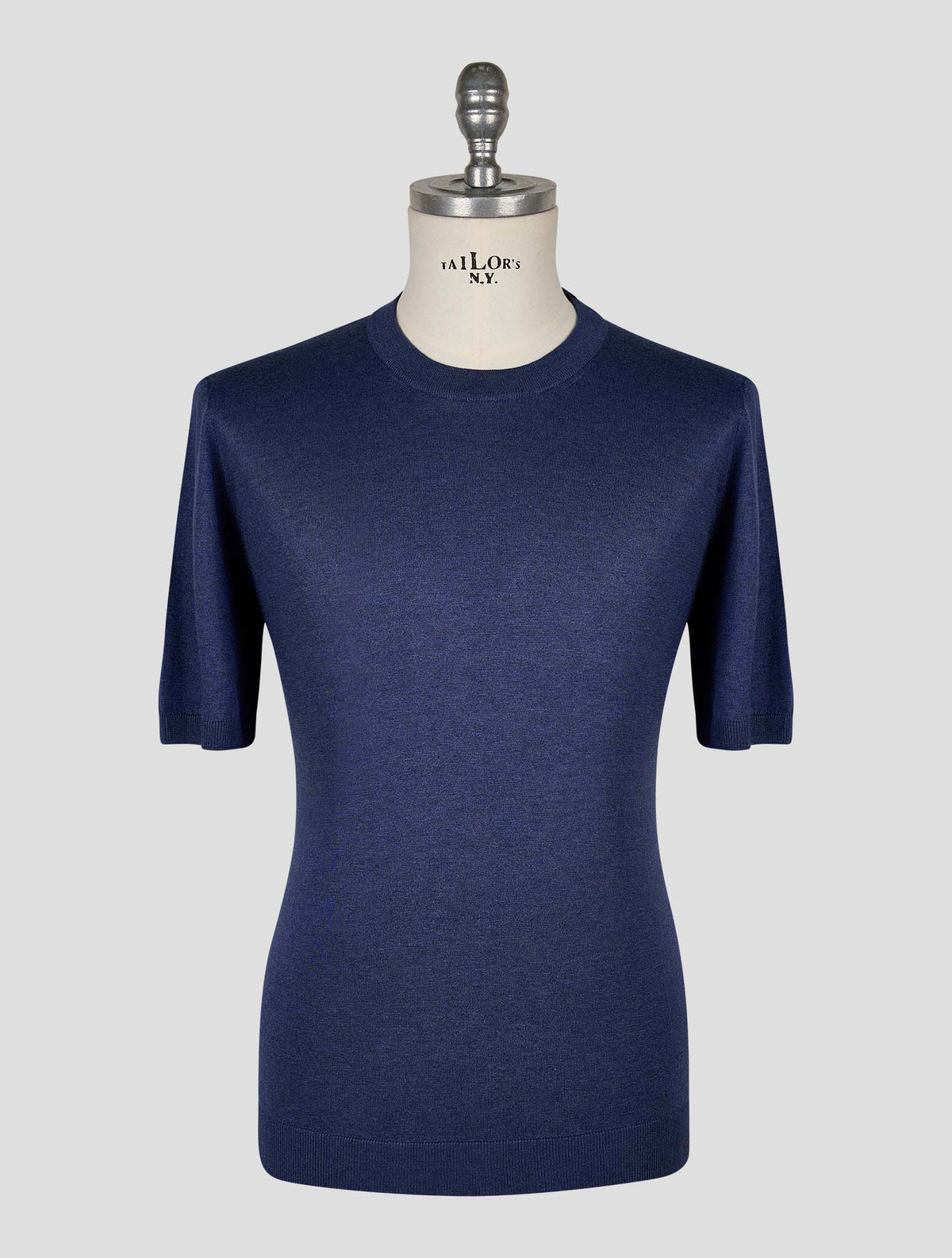 Gran Sasso Blue Silk T-Shirt 1