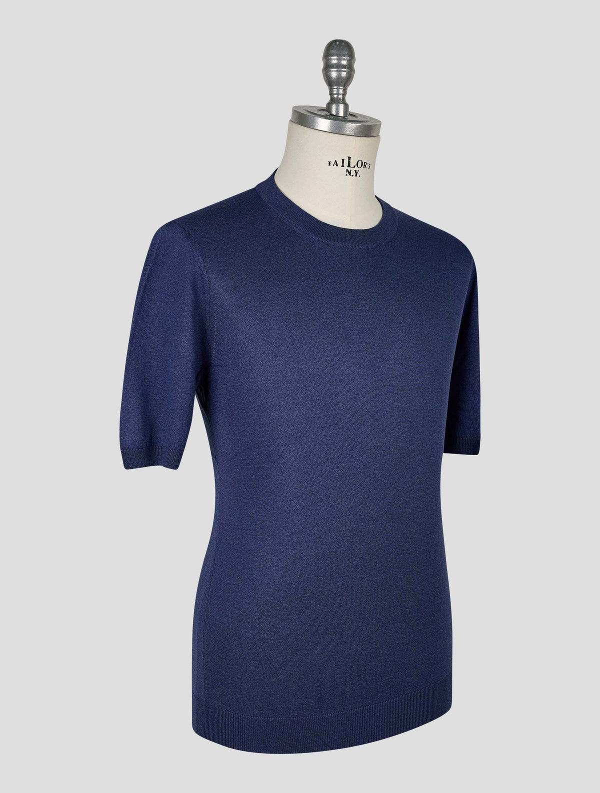 Gran Sasso Blue Silk T-Shirt 2