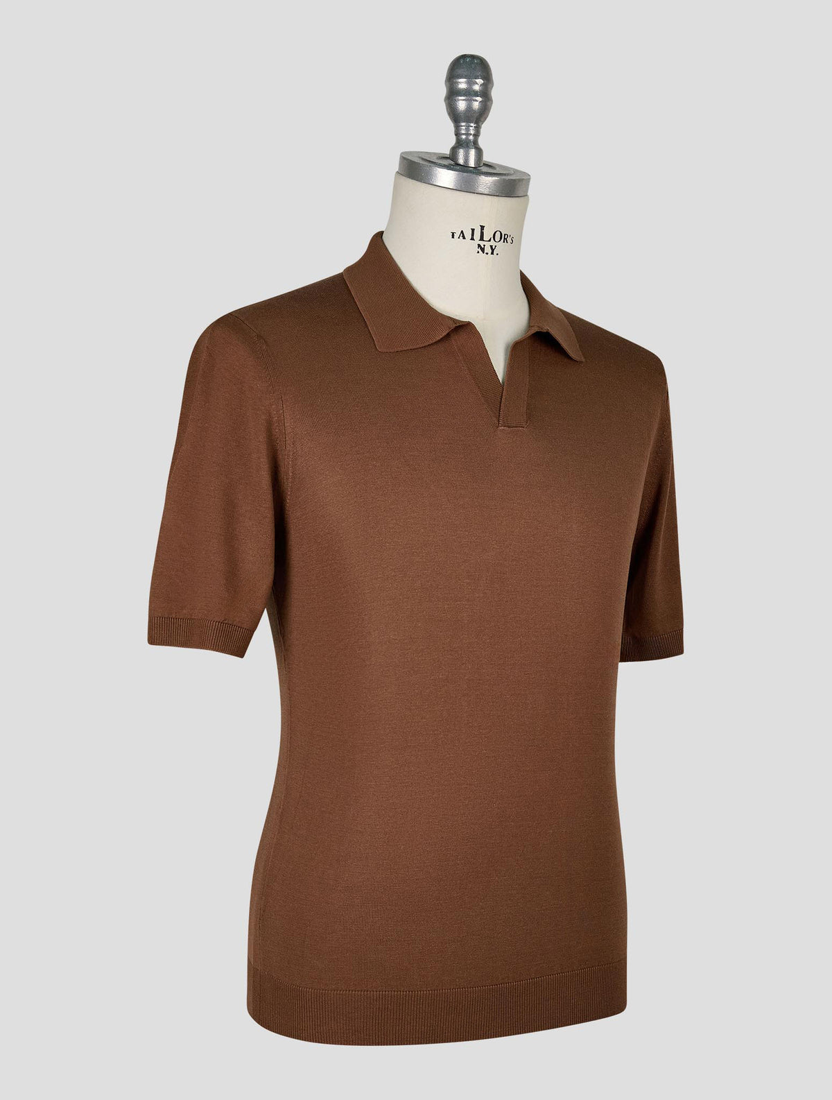 Gran Sasso Brown Silk Polo 2