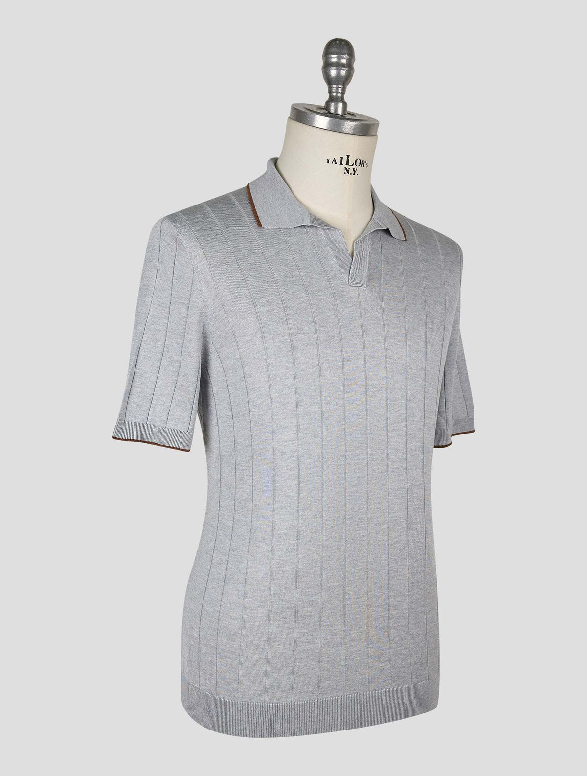Gran Sasso Gray Silk Polo 2