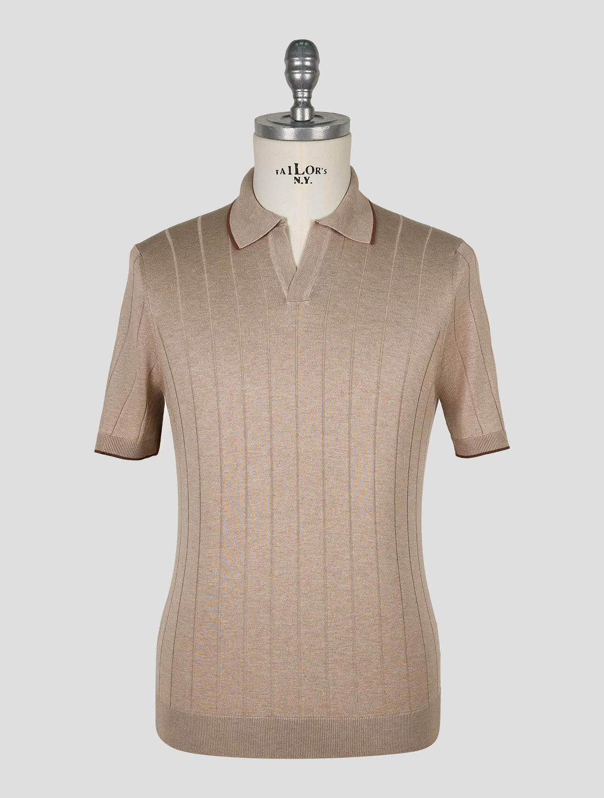 Gran Sasso Brown Silk Polo 1
