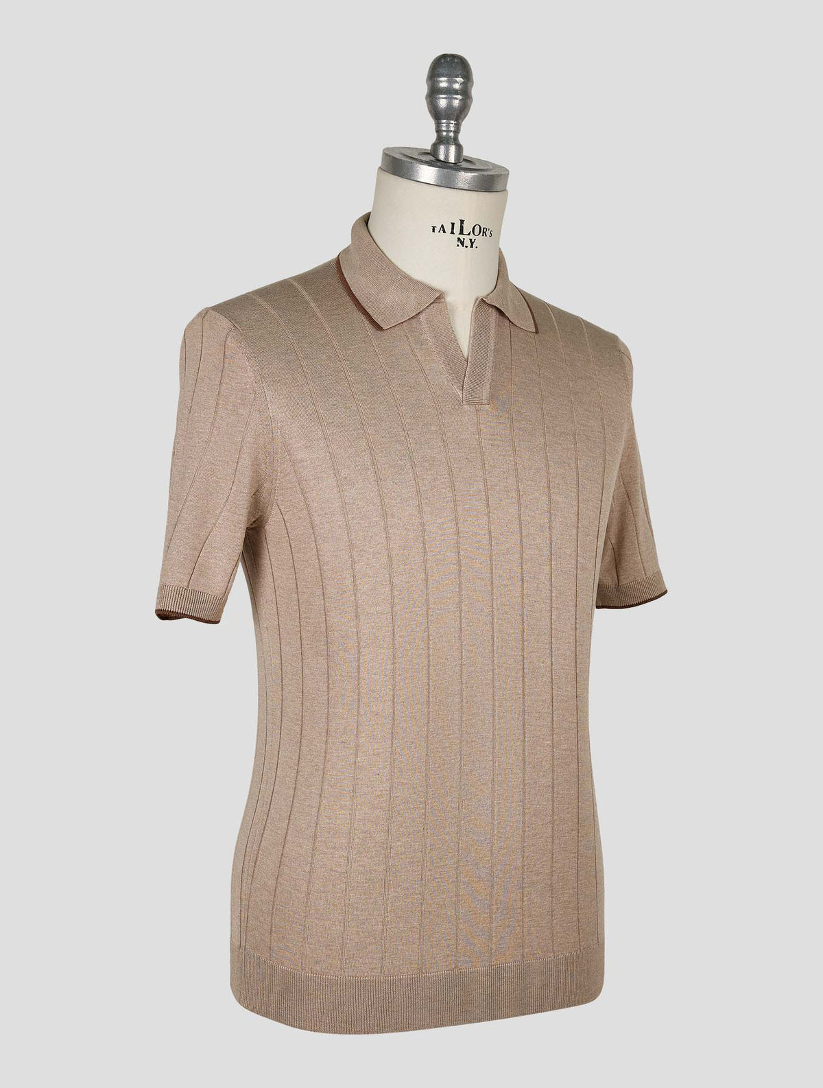 Gran Sasso Brown Silk Polo 2