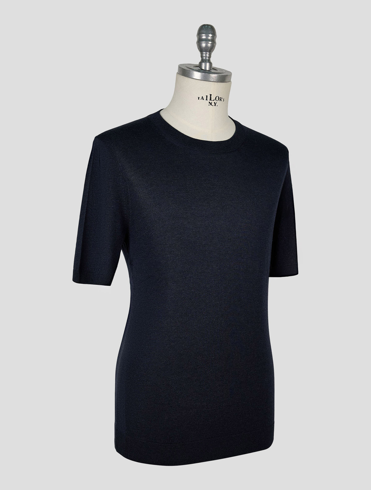 Gran Sasso Dark Blue Silk T-Shirt 2