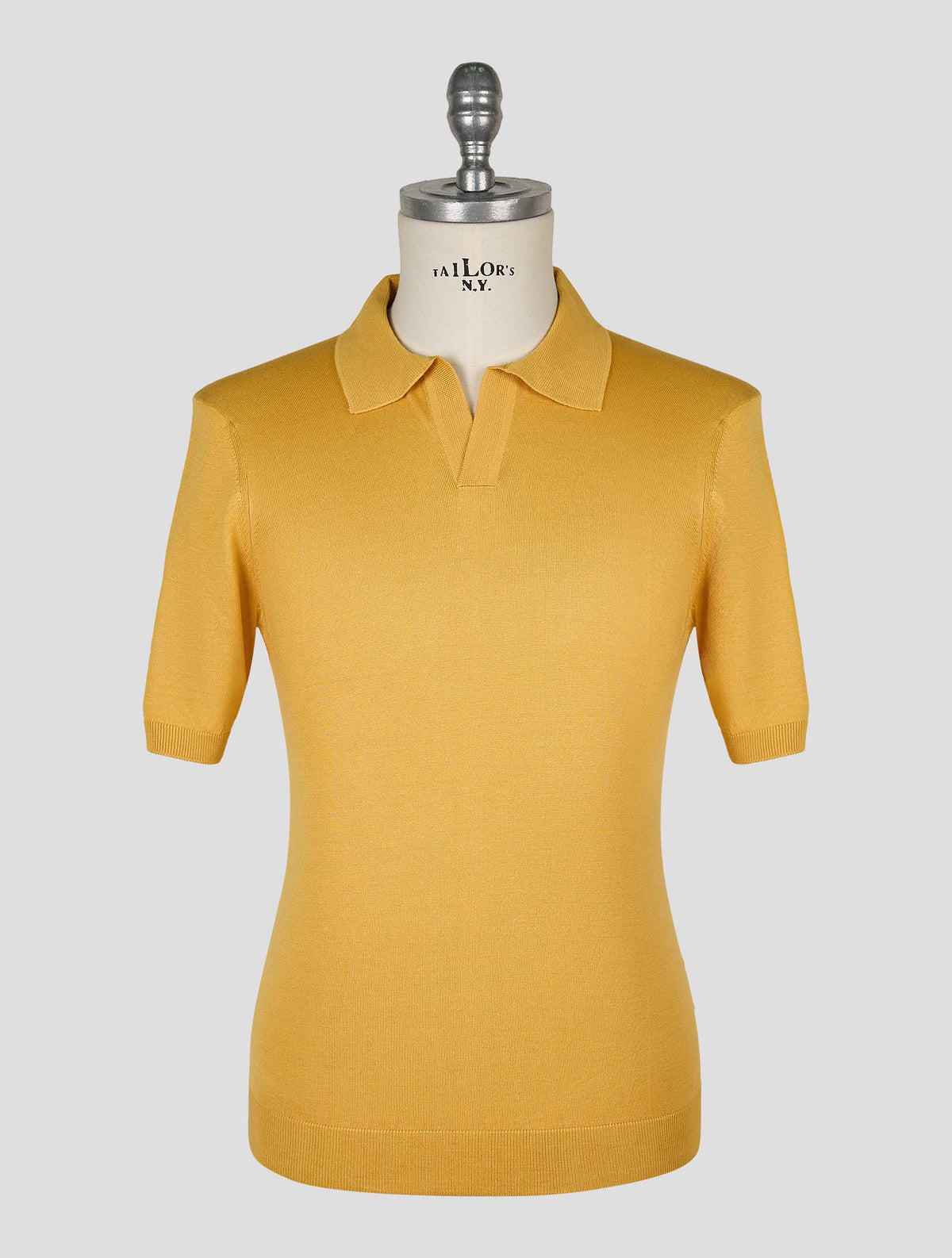 Gran Sasso Mustard Silk Polo 1