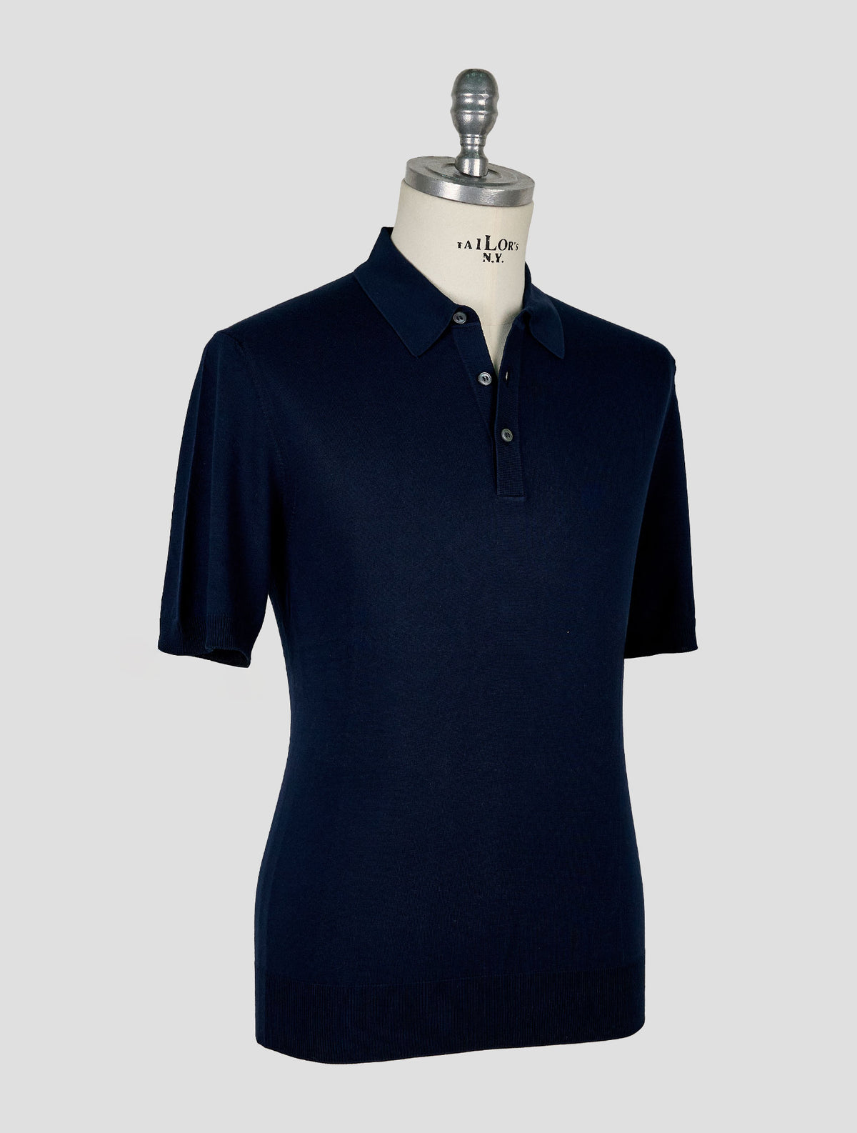 Gran Sasso Dark Blue Cotton Polo 2