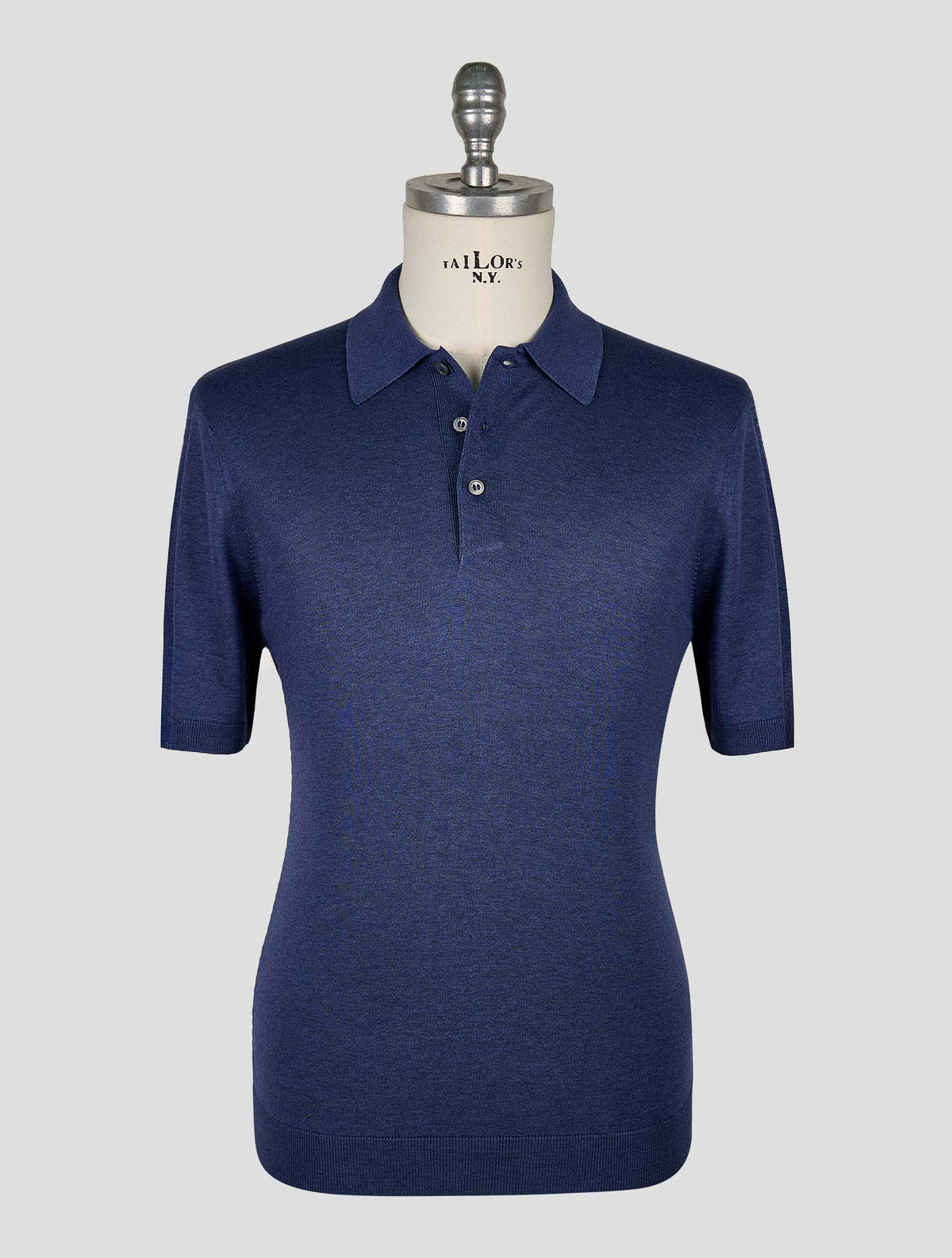 Gran Sasso Blue Silk Polo 1