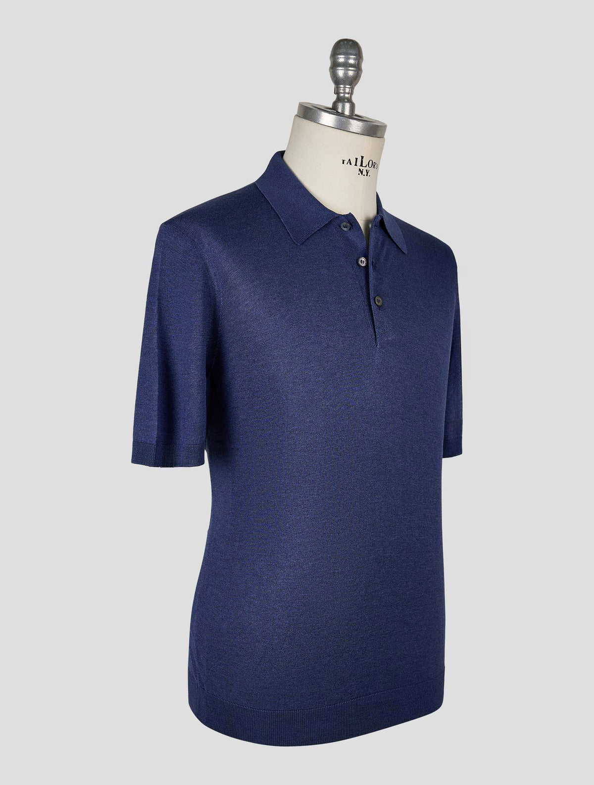 Gran Sasso Blue Silk Polo 2