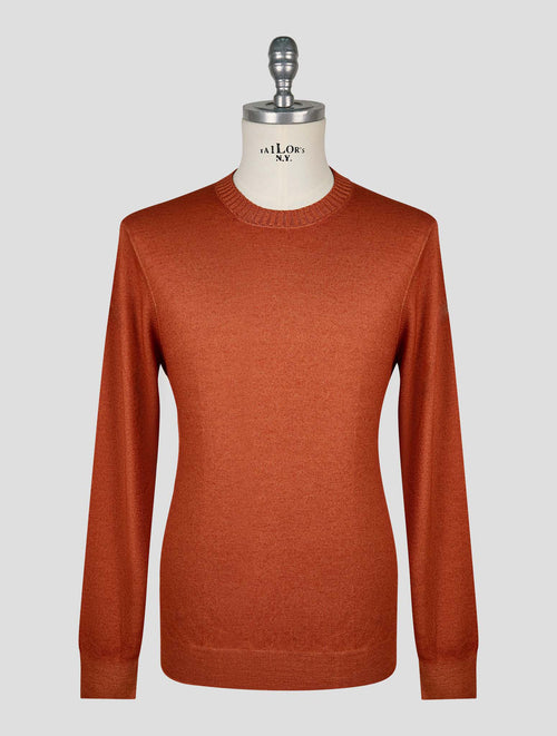 Gran Sasso Orange Virgin Wool Sweater Crewneck 1