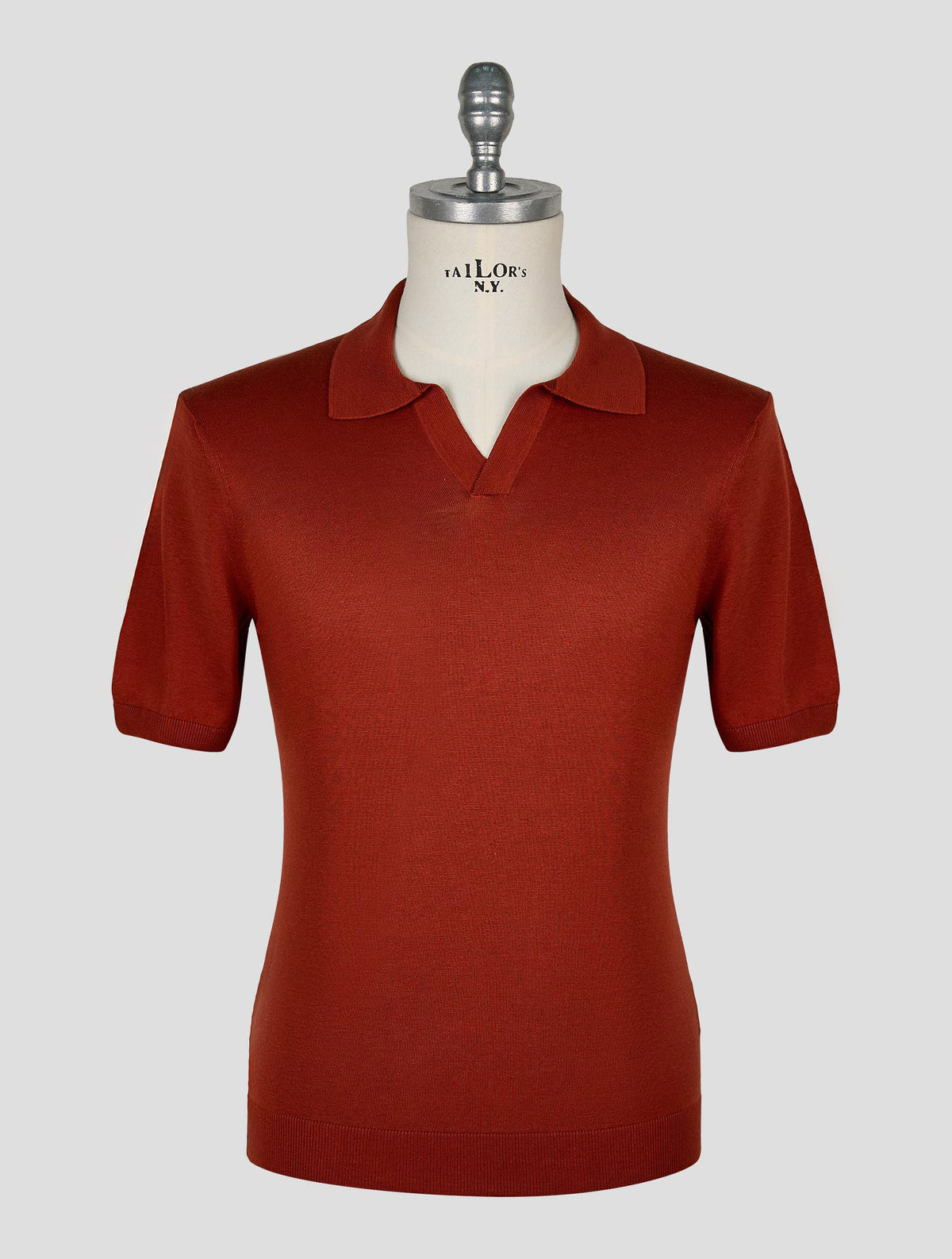 Gran Sasso Burgundy Silk Polo 1
