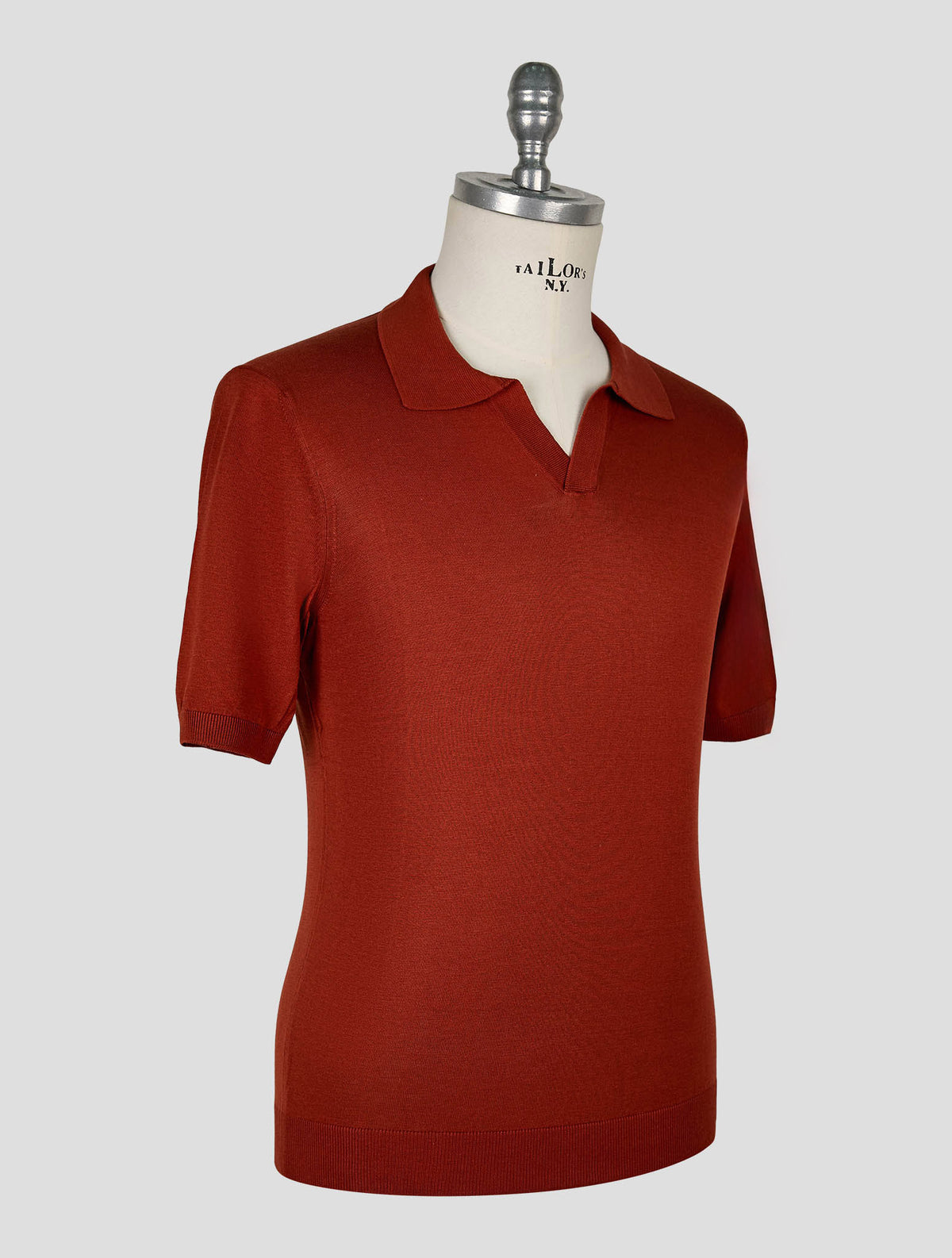 Gran Sasso Burgundy Silk Polo 2