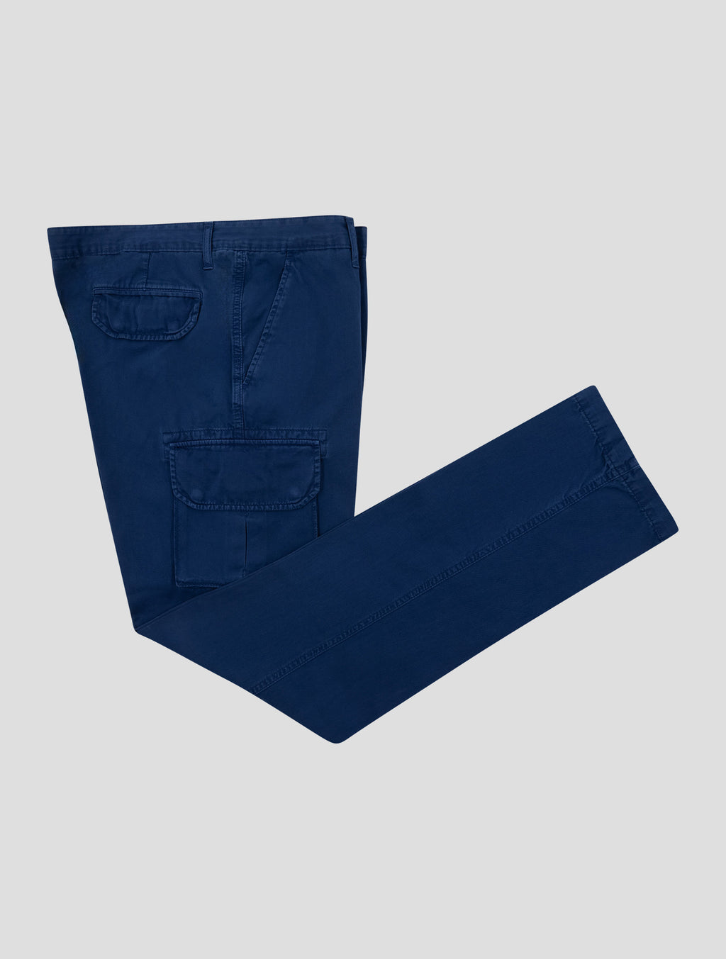 Finamore 1925 Blue Cotton Cargo Pants