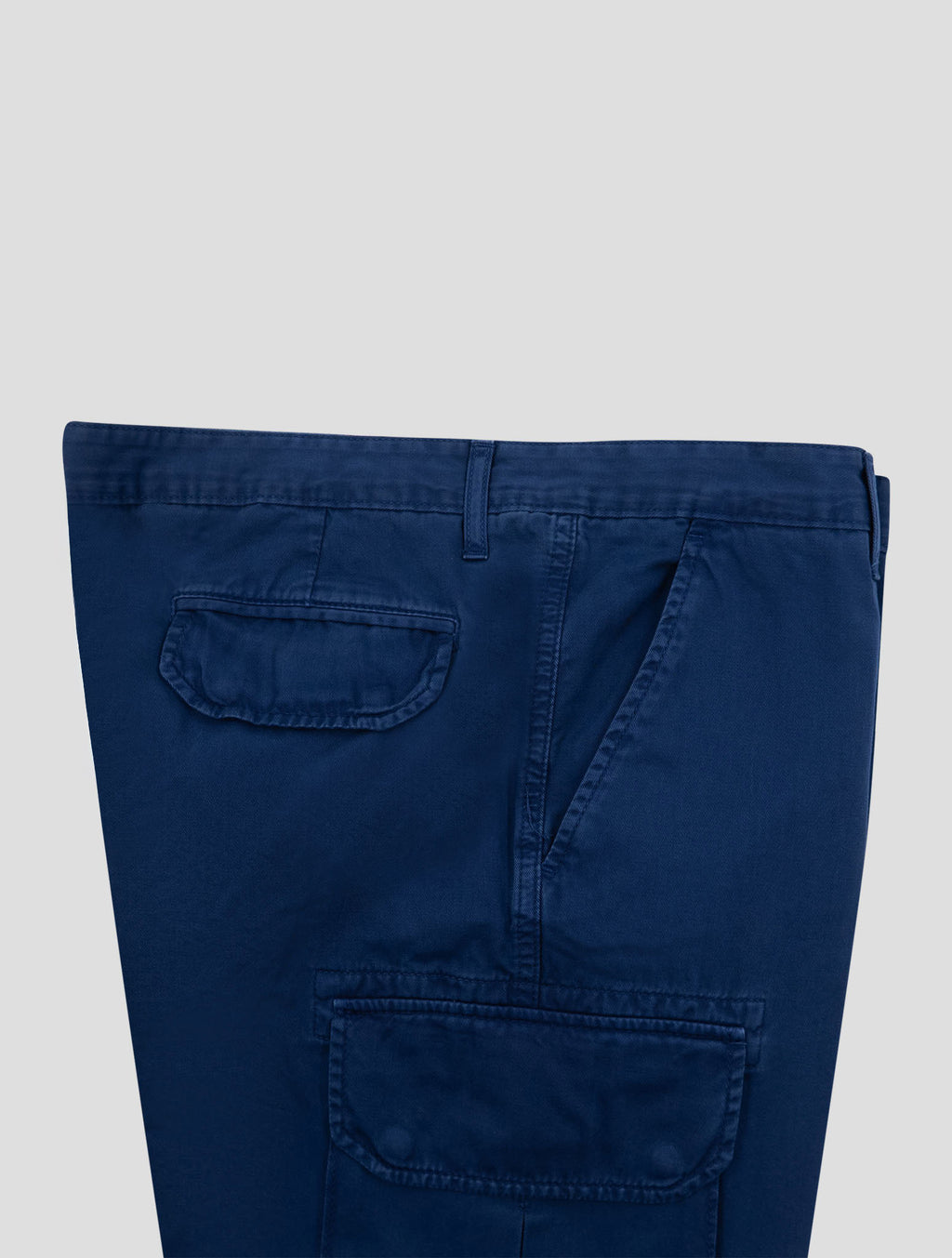 Finamore 1925 Blue Cotton Cargo Pants