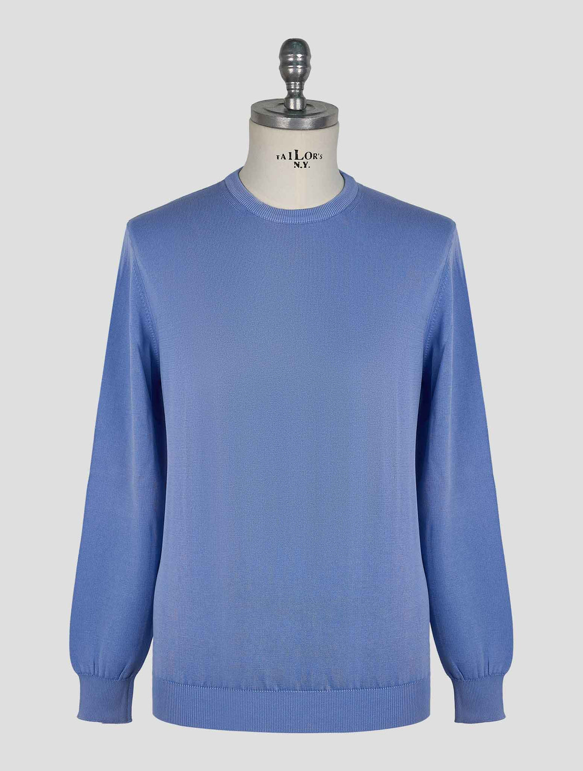 Finamore 1925 Light Blue Cotton Sweater Crewneck