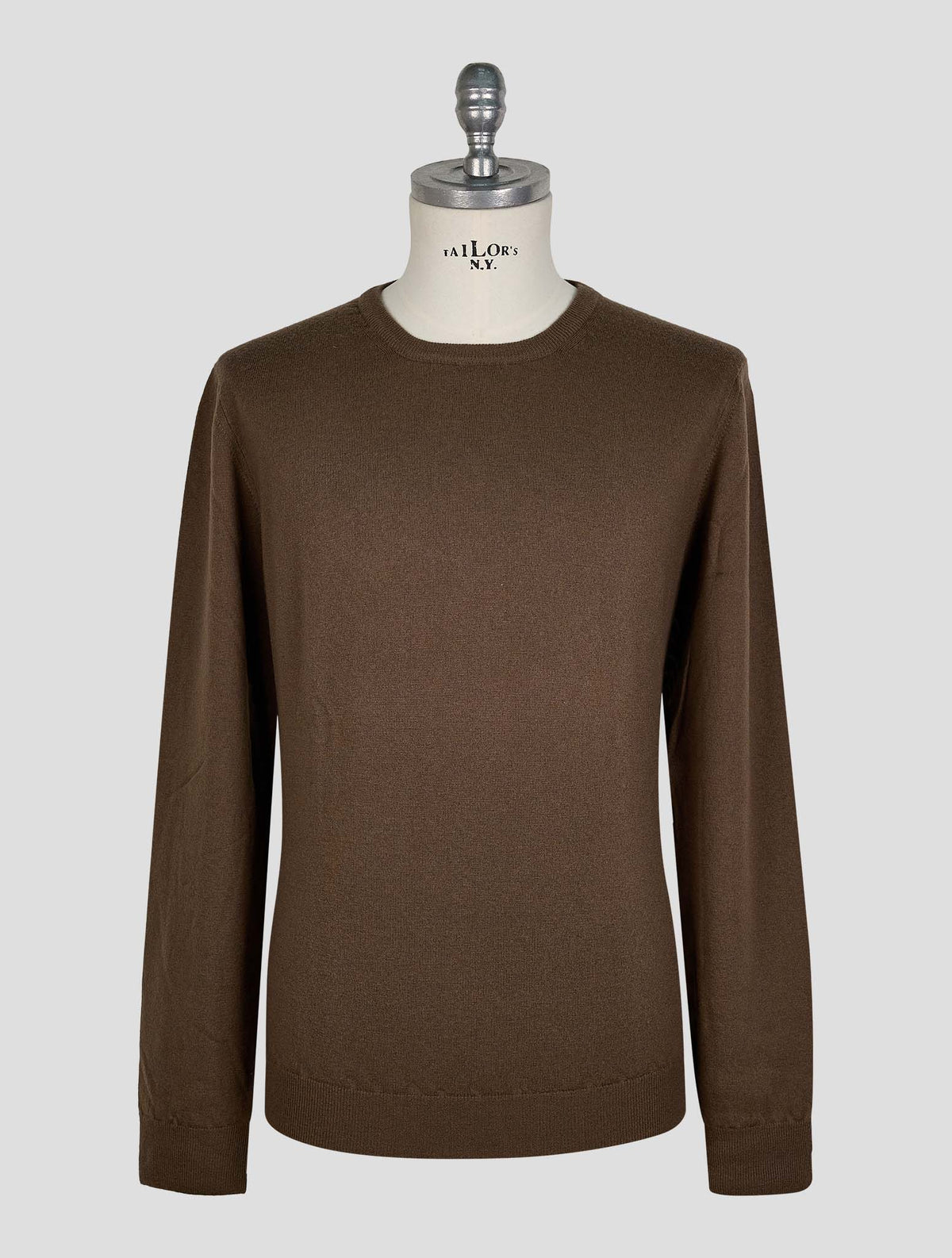 Finamore 1925 Brown Wool Sweater Crewneck