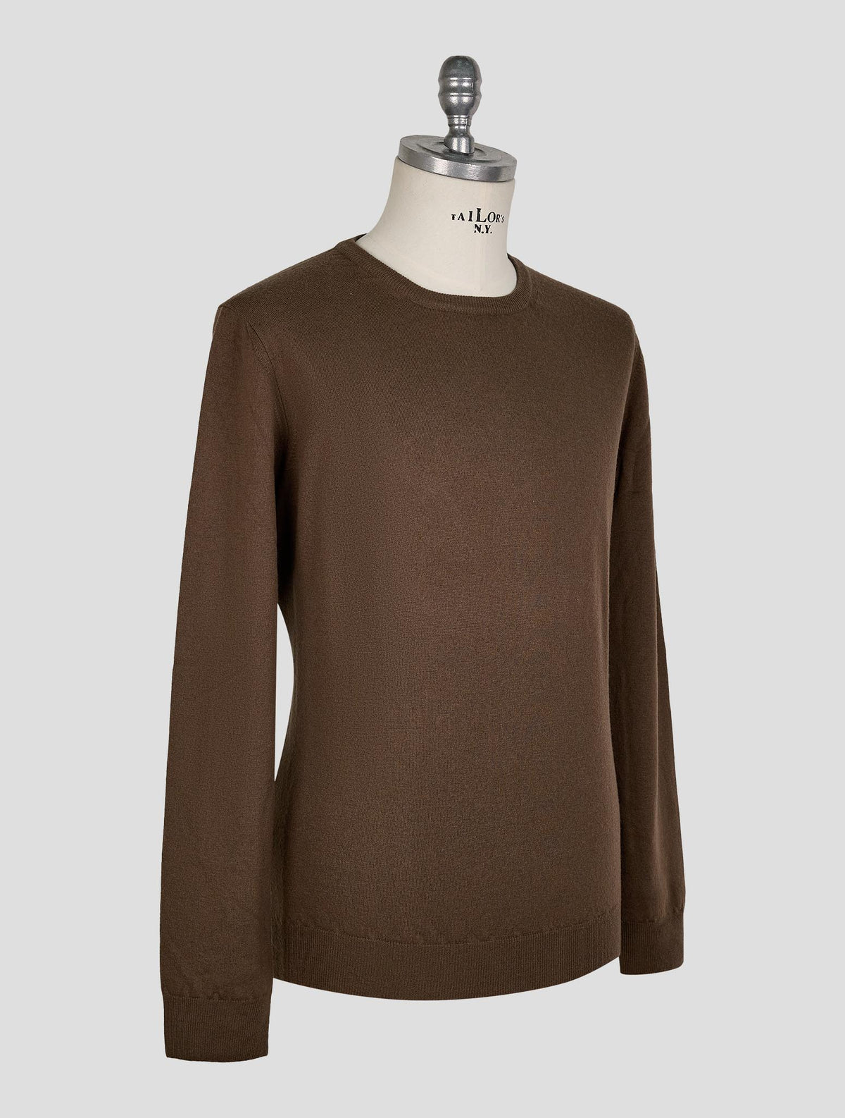Finamore 1925 Brown Wool Sweater Crewneck