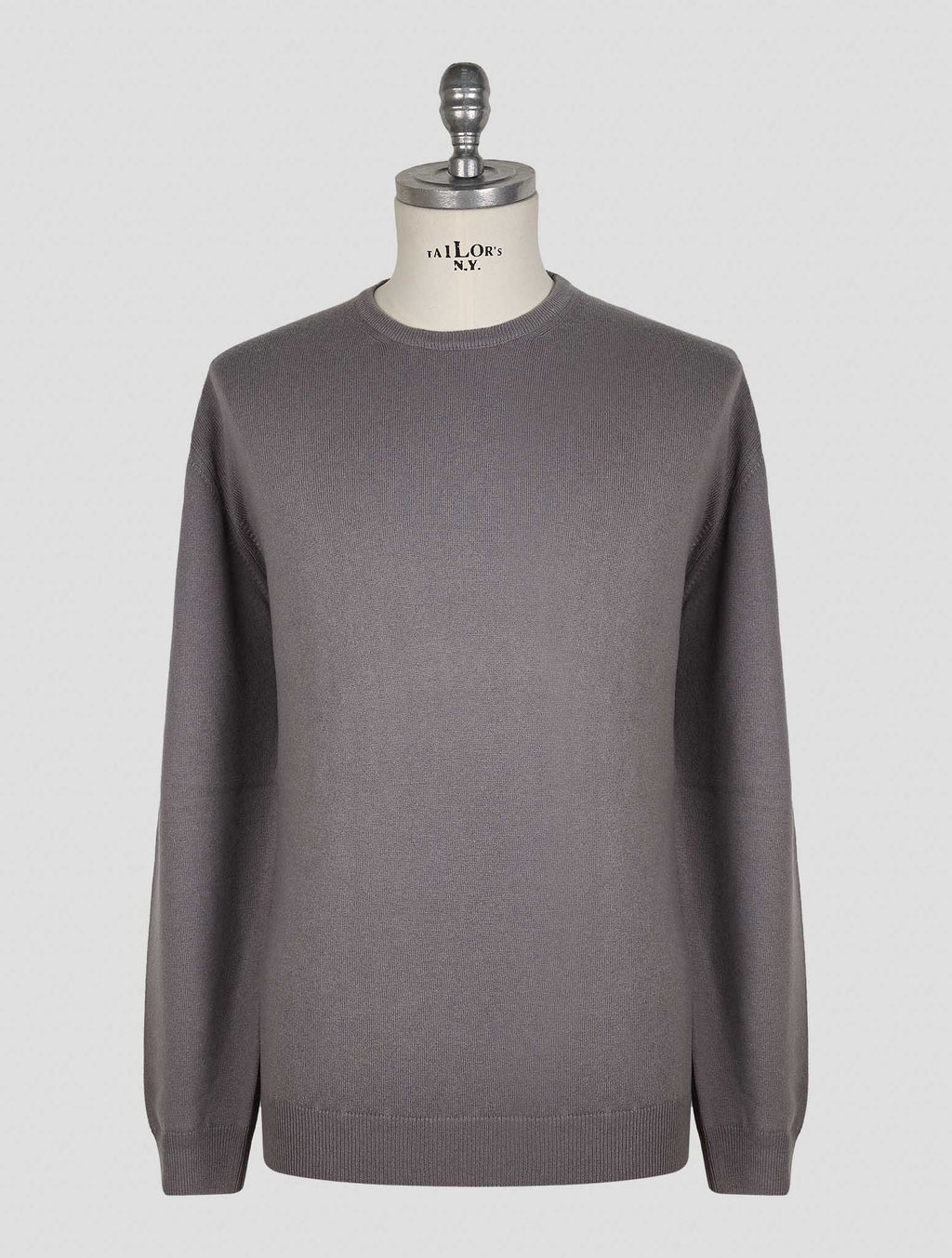 Finamore 1925 Gray Cashmere Sweater Crewneck