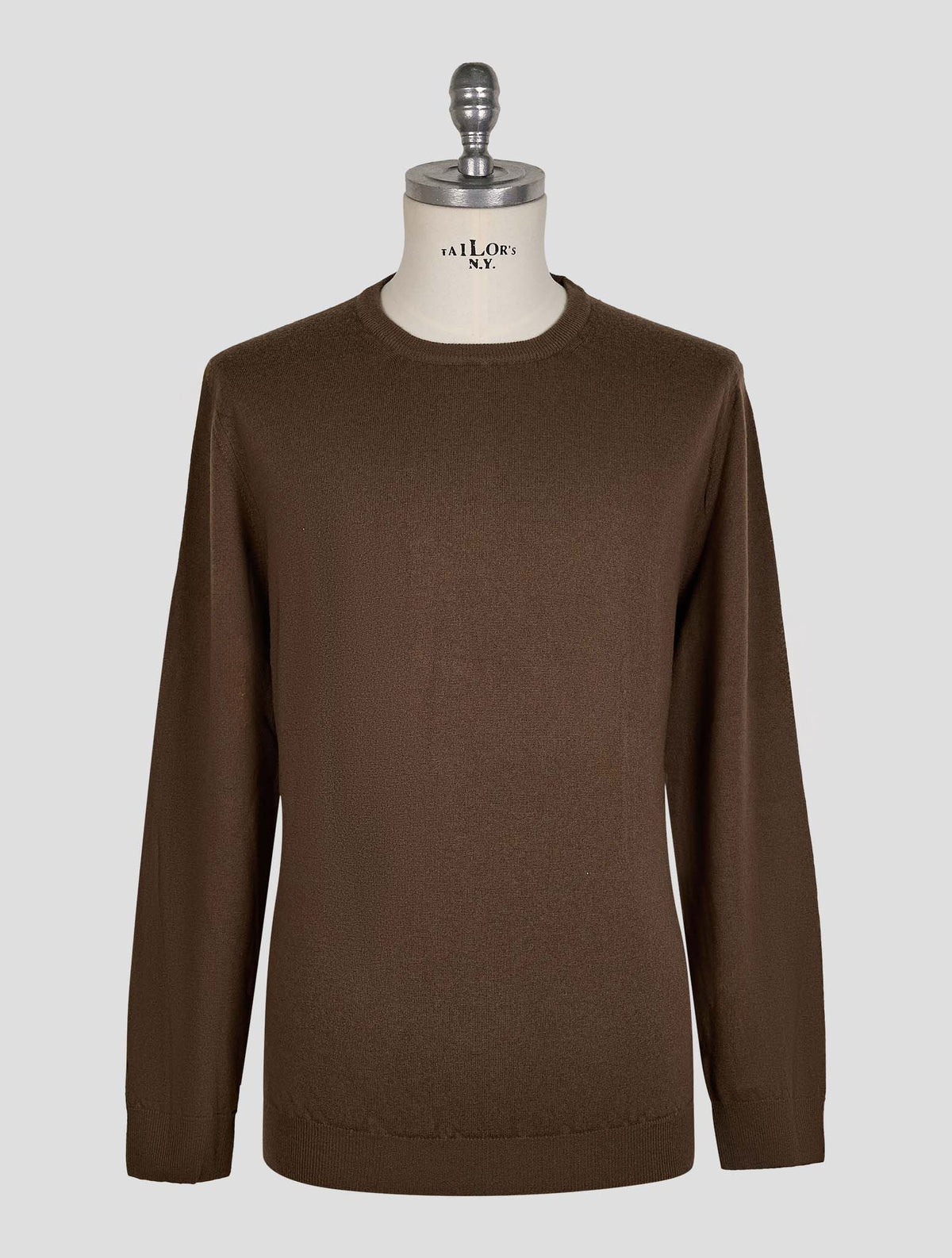 Finamore 1925 Brown Wool Sweater Crewneck