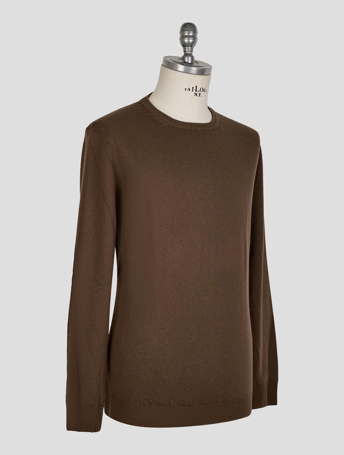 Finamore 1925 Brown Wool Sweater Crewneck