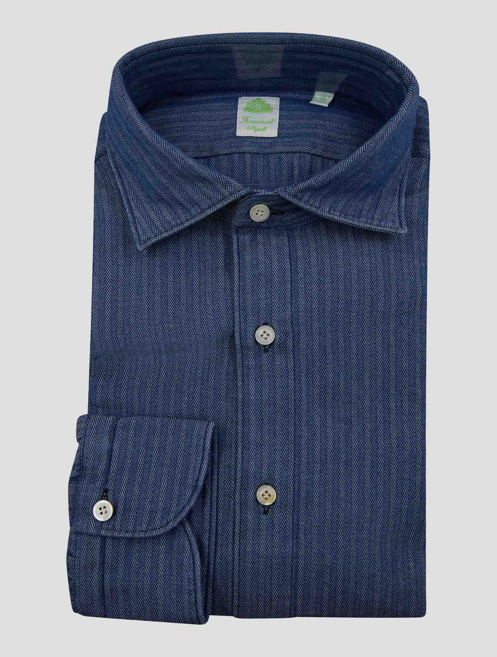 Finamore 1925 Blue Cotton Shirt GAETA