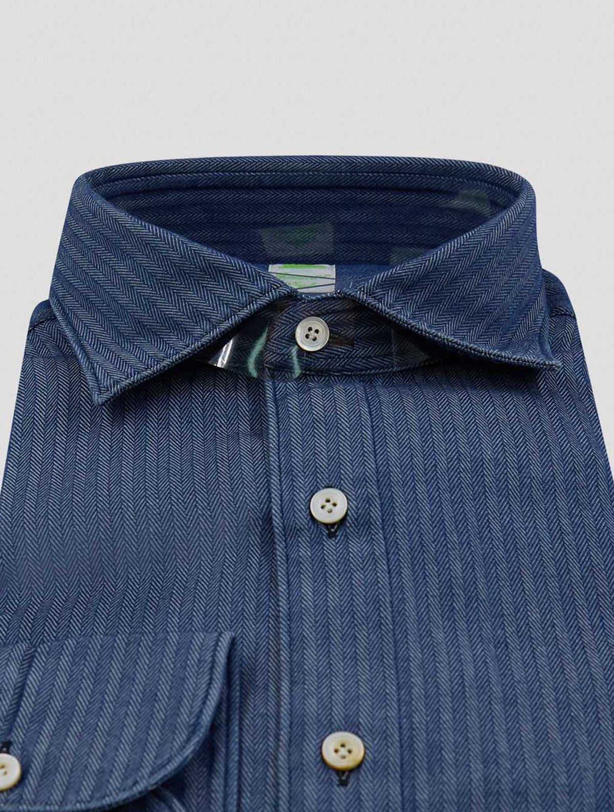 Finamore 1925 Blue Cotton Shirt GAETA
