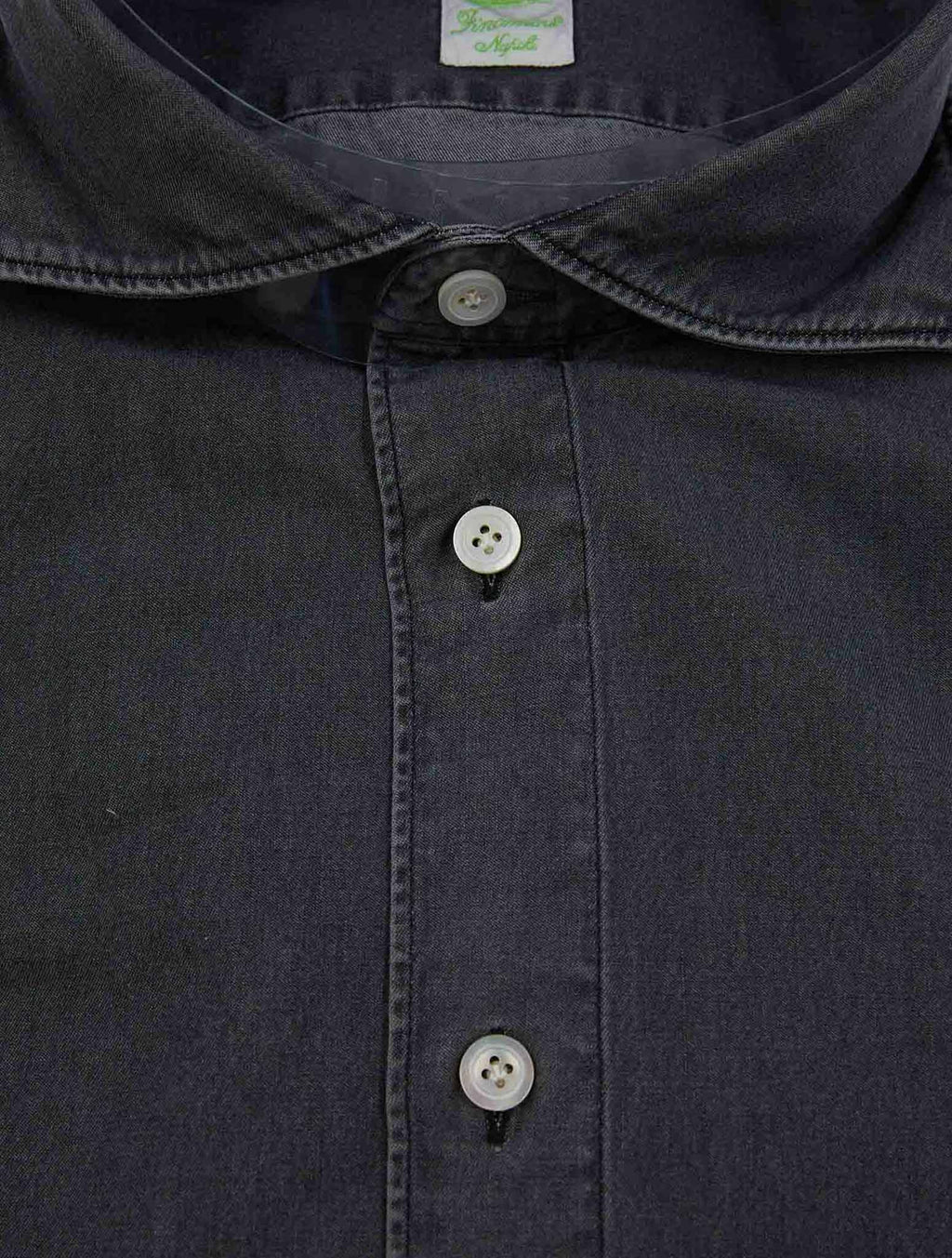 Finamore 1925 Dark Gray Cotton Shirt Bali