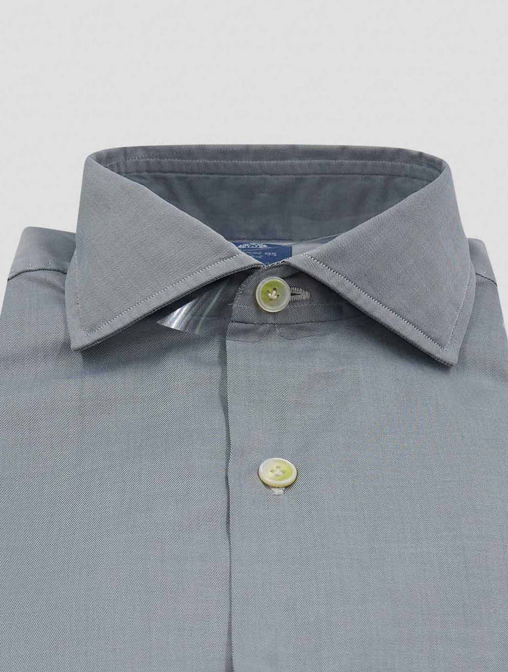 Finamore 1925 Gray Cotton Shirt NAP93