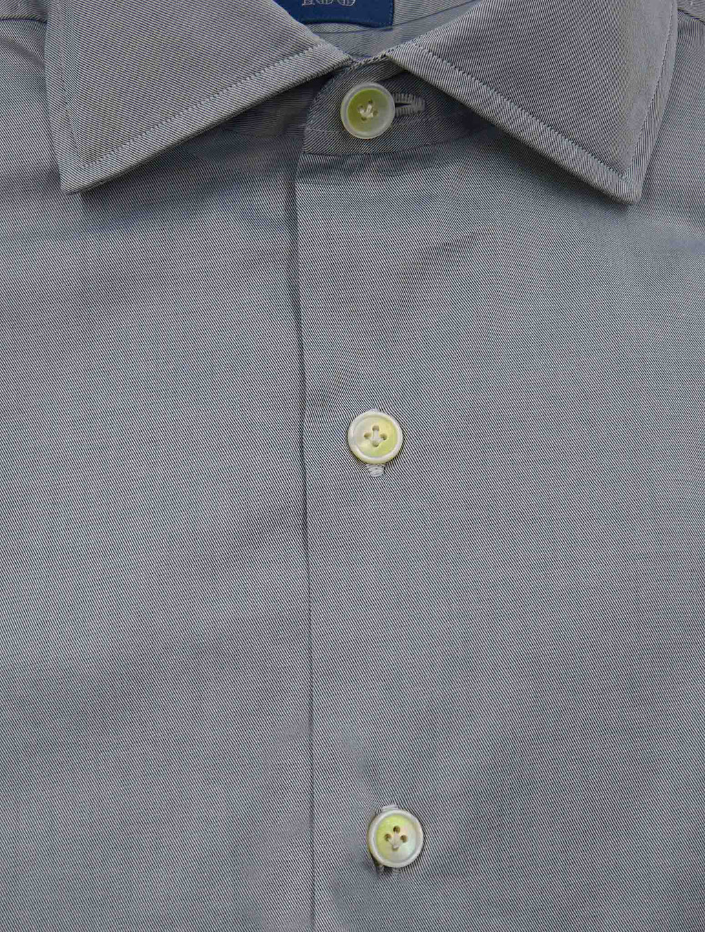 Finamore 1925 Gray Cotton Shirt NAP93