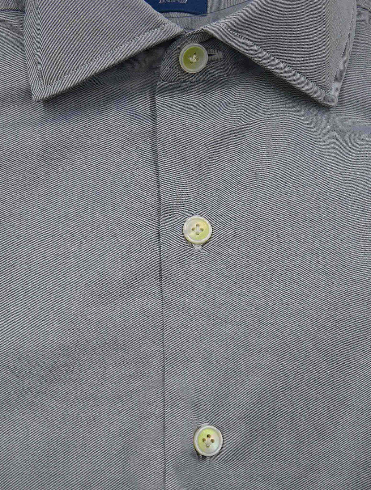 Finamore 1925 Gray Cotton Shirt NAP93
