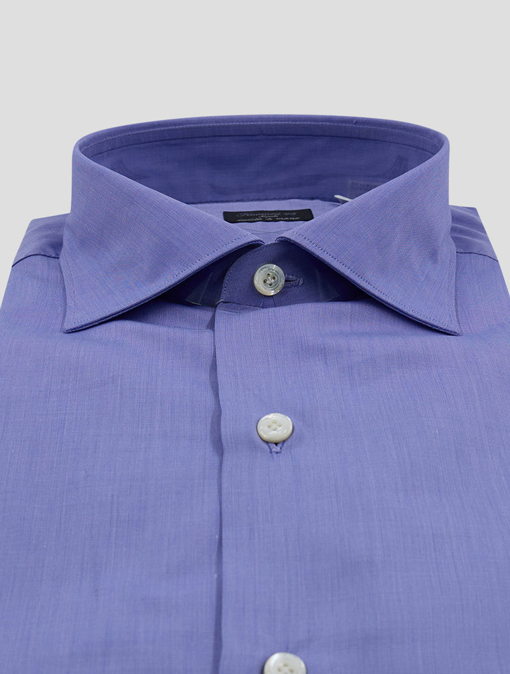 Finamore 1925 Light Blue Cotton Shirt Milano