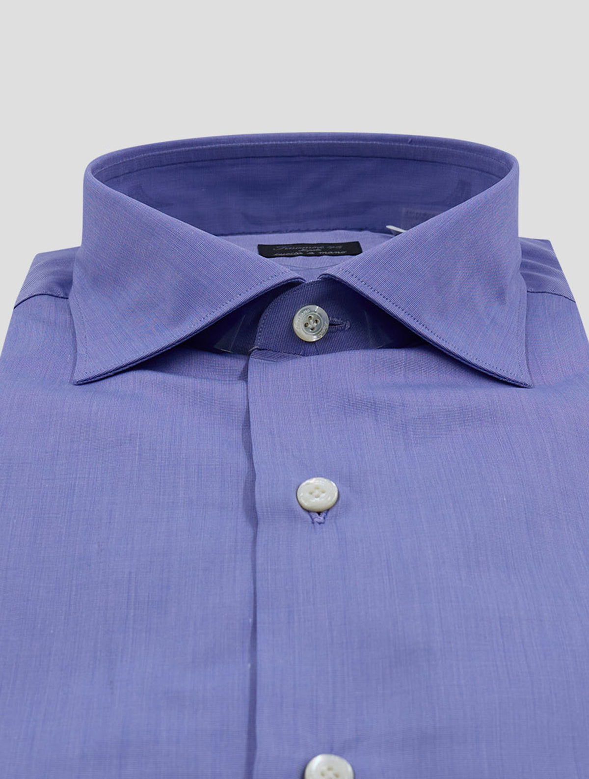 Finamore 1925 Light Blue Cotton Shirt Milano