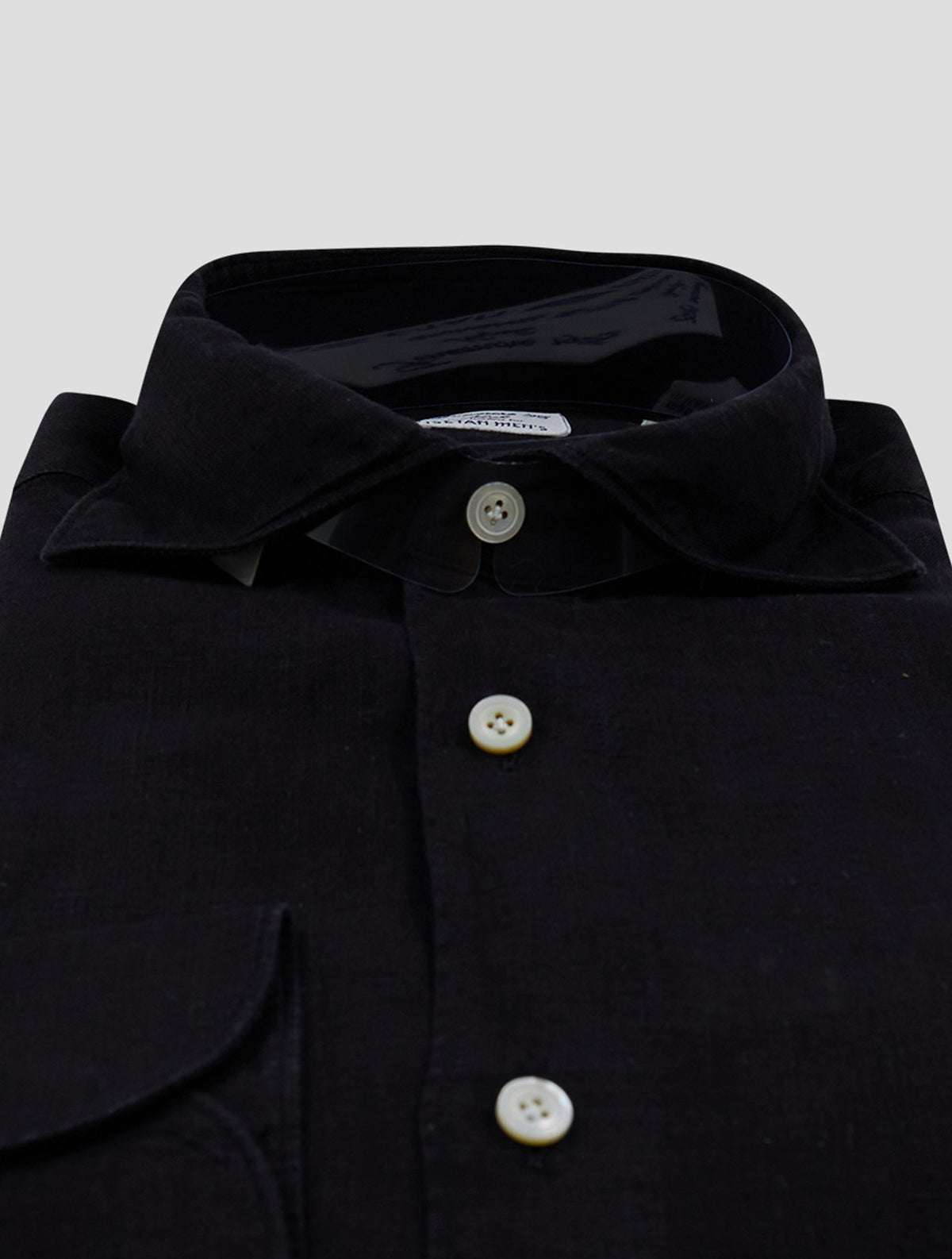 Finamore 1925 Black Linen Shirt BALI