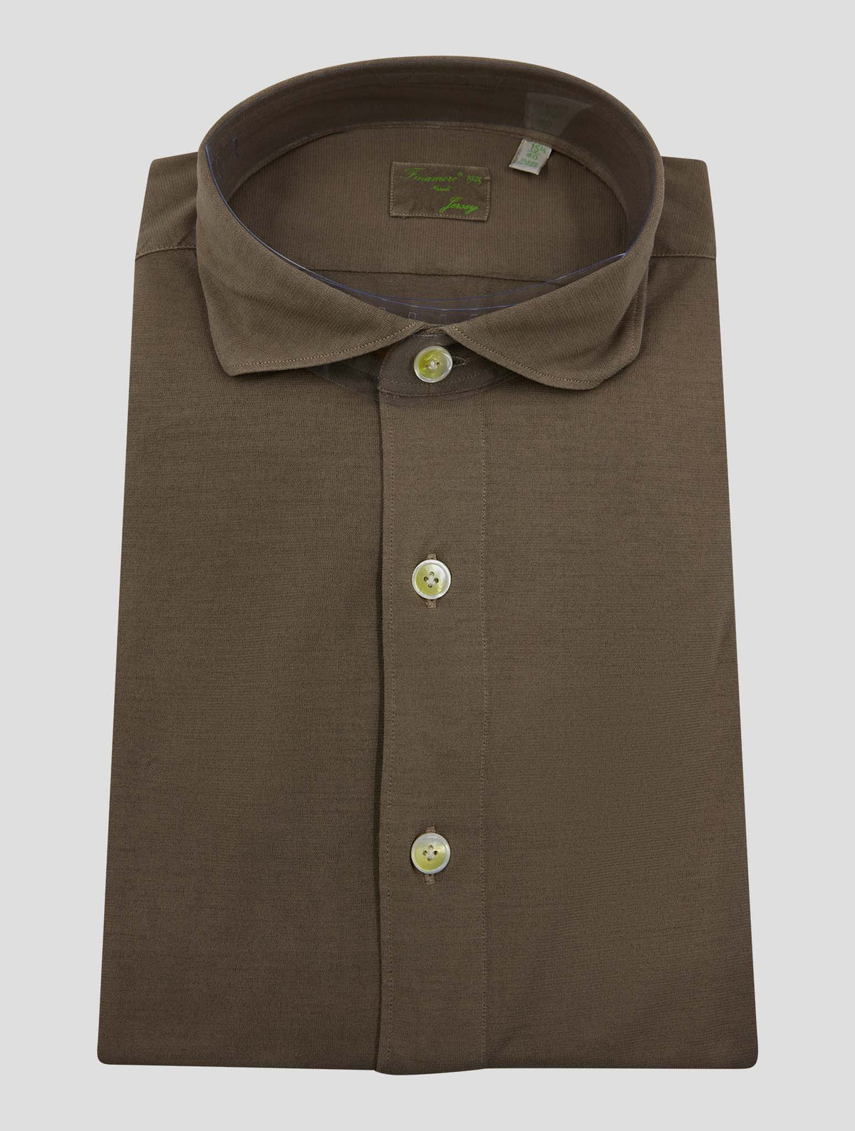 Finamore 1925 Brown Cotton Shirt TORS