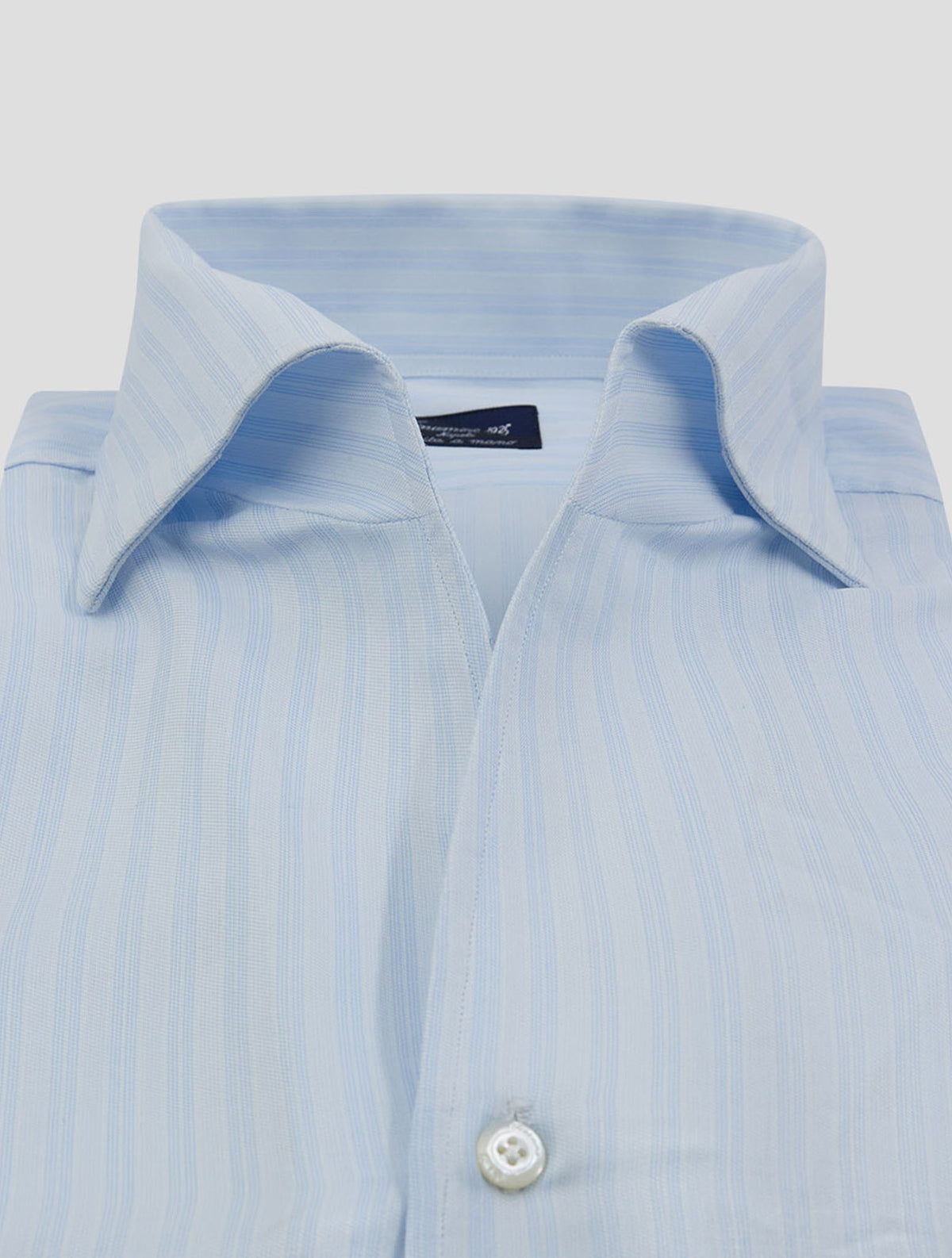 Finamore 1925 Light Blue Cotton Shirt NAPOLI