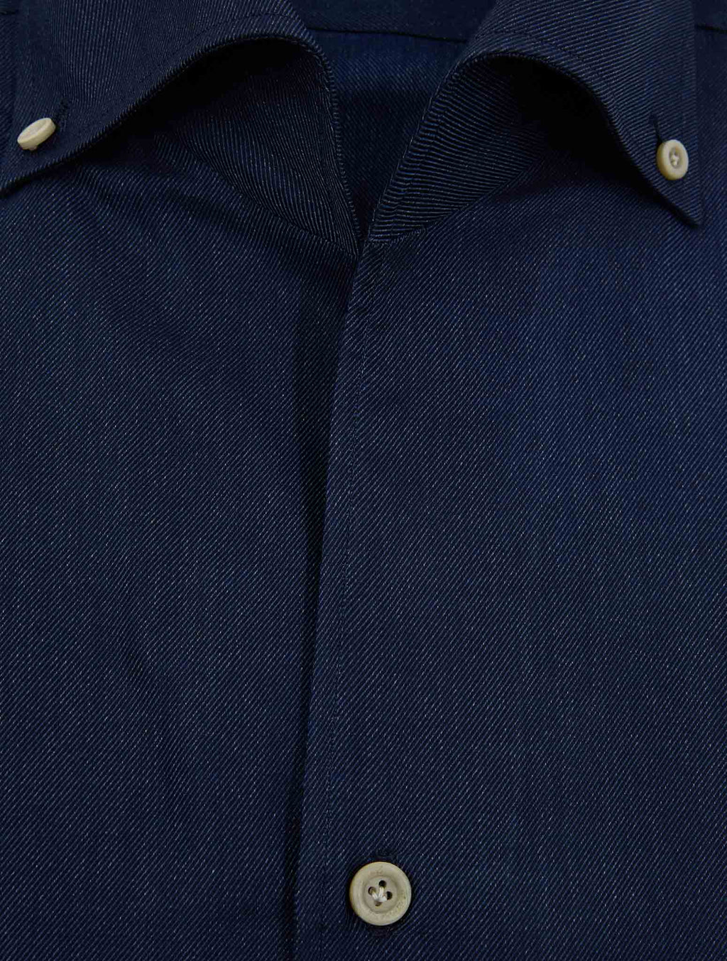 Finamore 1925 Dark Blue Cotton Shirt Napoli