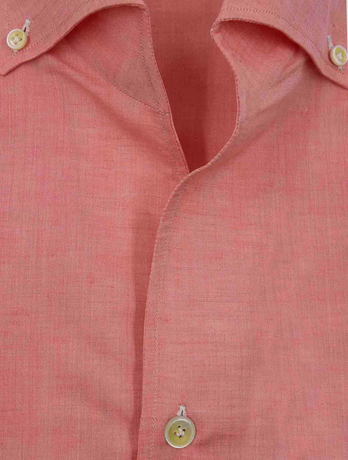Finamore 1925 Pink Cotton Linen Shirt Napoli