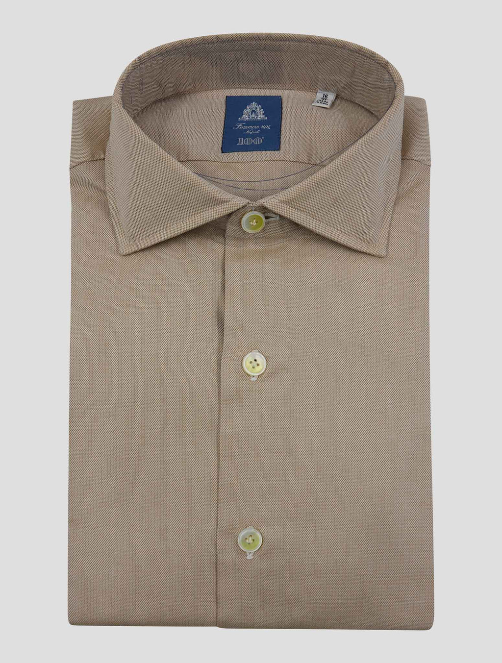 Finamore 1925 Light Brown Cotton Shirt NAP87