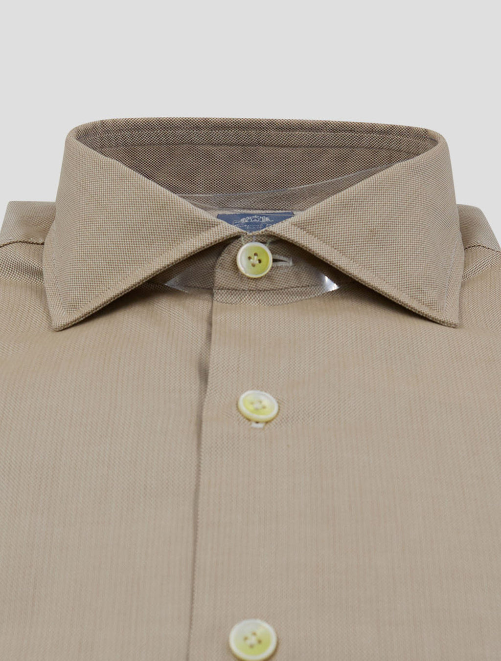 Finamore 1925 Light Brown Cotton Shirt NAP87
