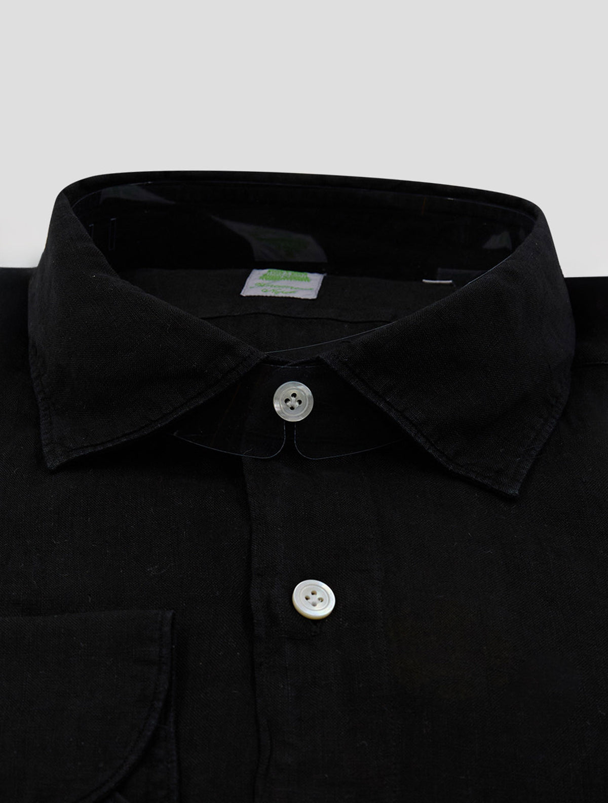 Finamore 1925 Black Linen Shirt TOKYO