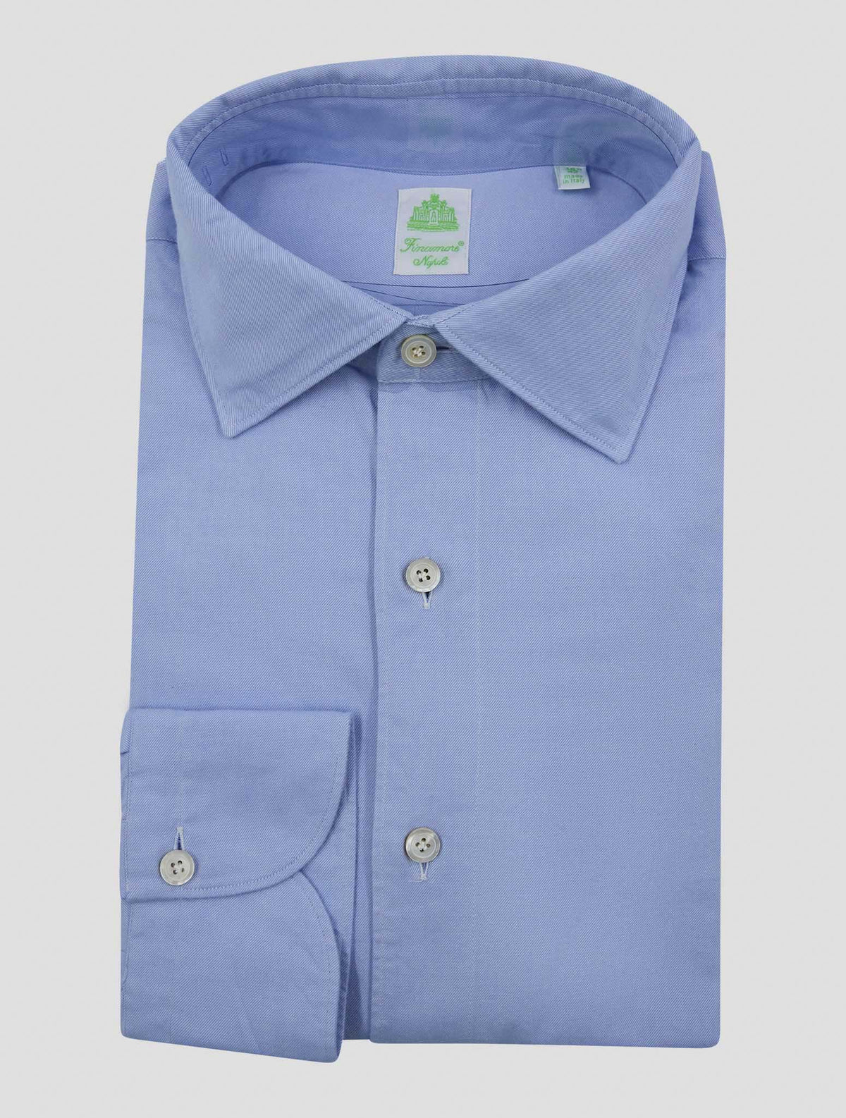 Finamore 1925 Light Blue Cotton Shirt GAETA
