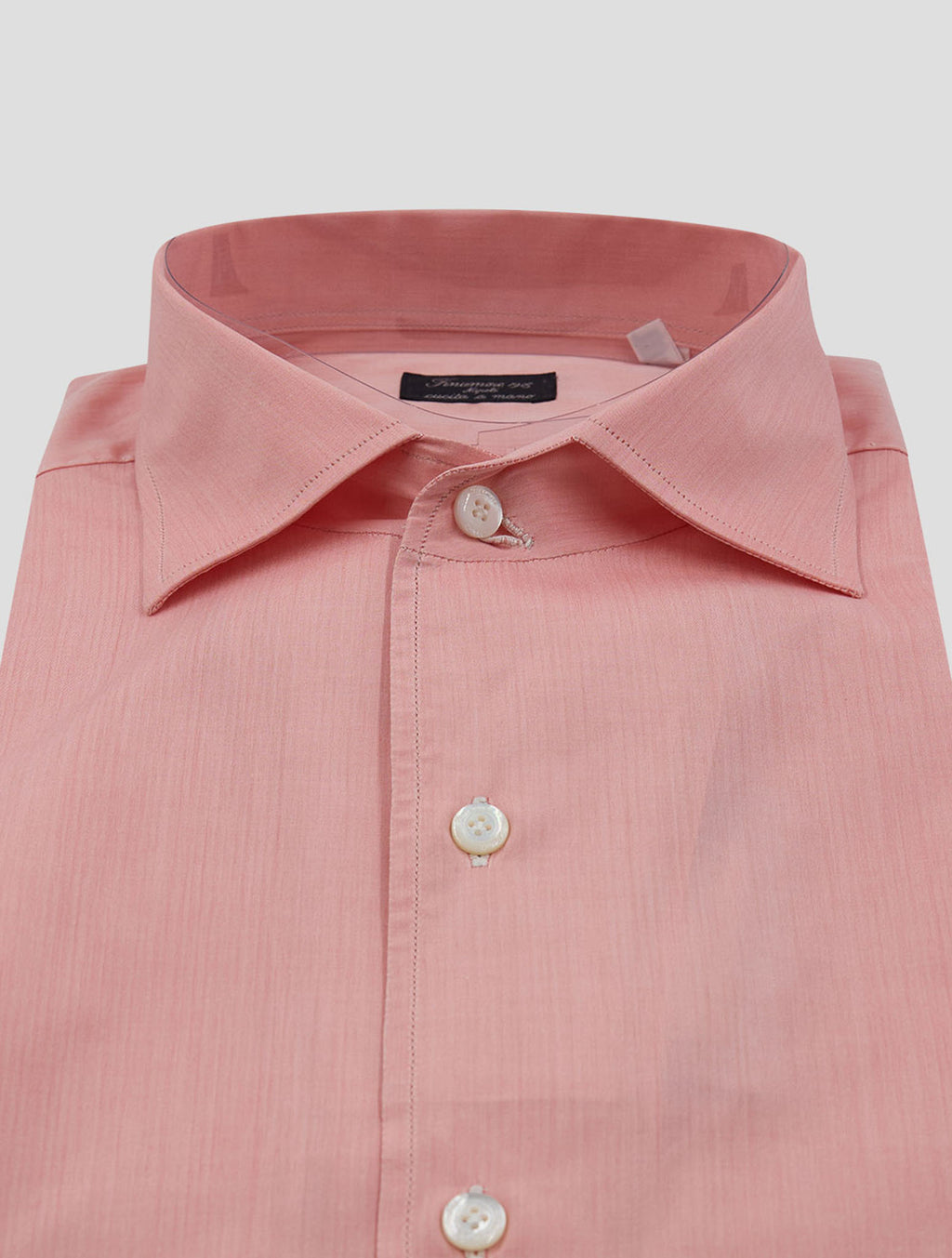 Finamore 1925 Pink Cotton Shirt Versilia