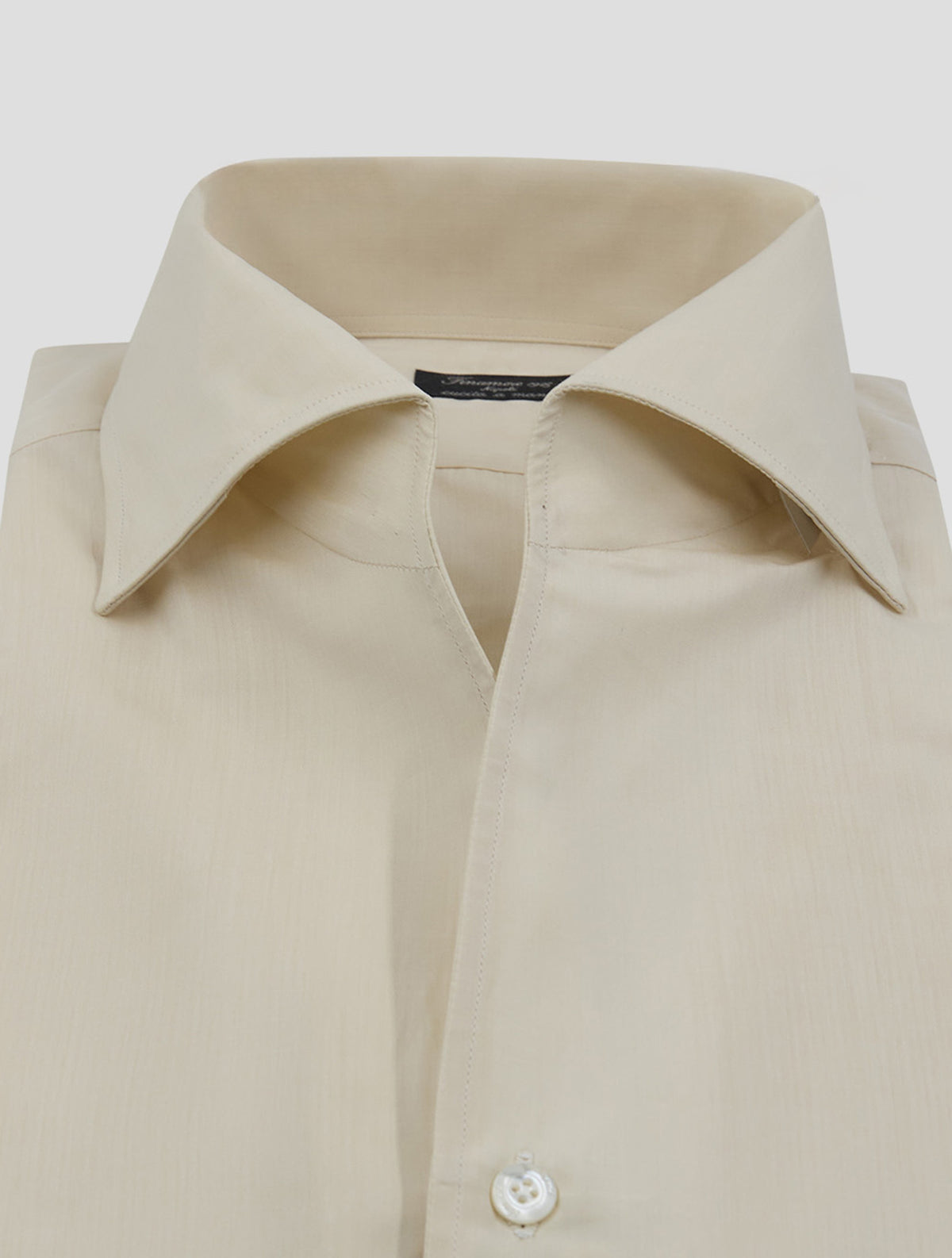 Finamore 1925 Light Beige Cotton Shirt Napoli
