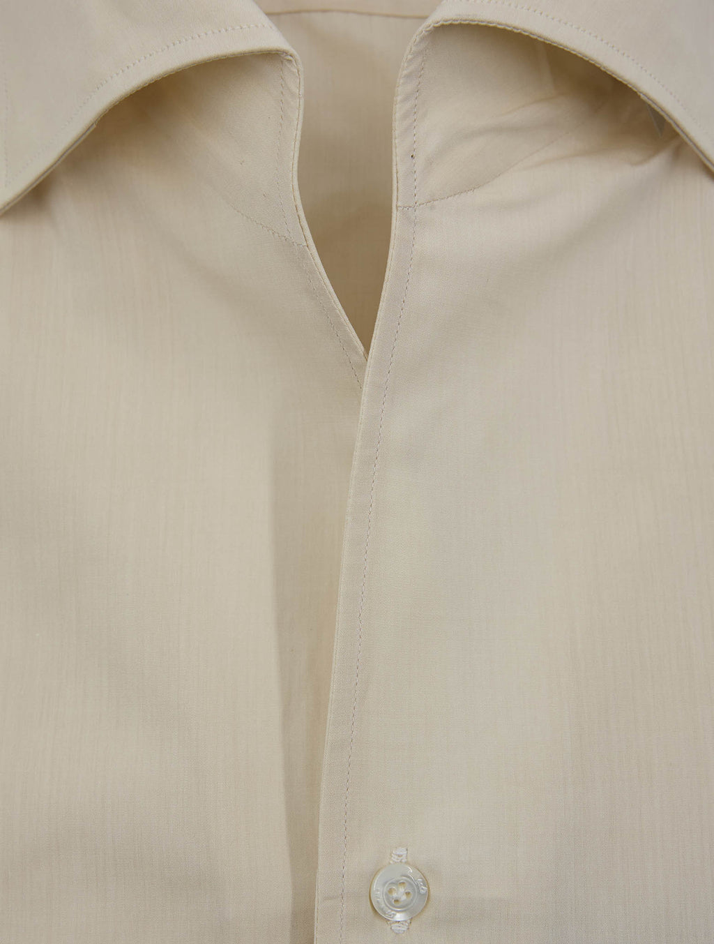 Finamore 1925 Light Beige Cotton Shirt Napoli