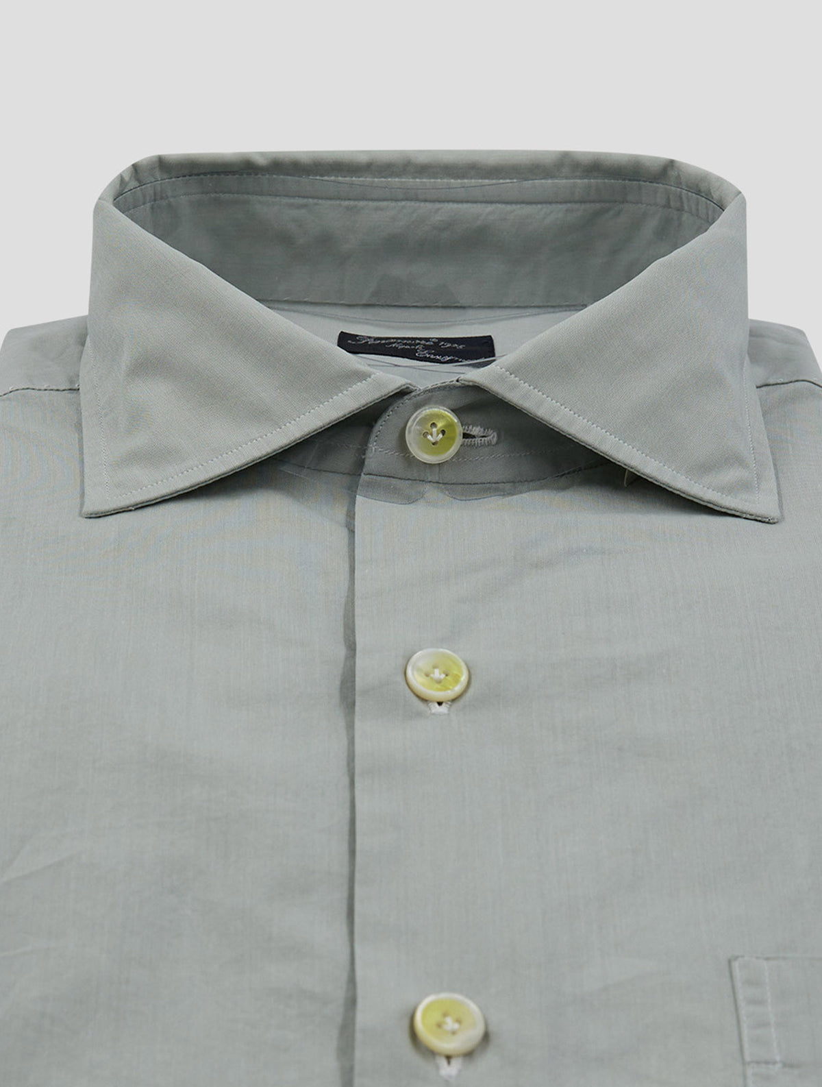 Finamore 1925 Gray Cotton Shirt Napoli