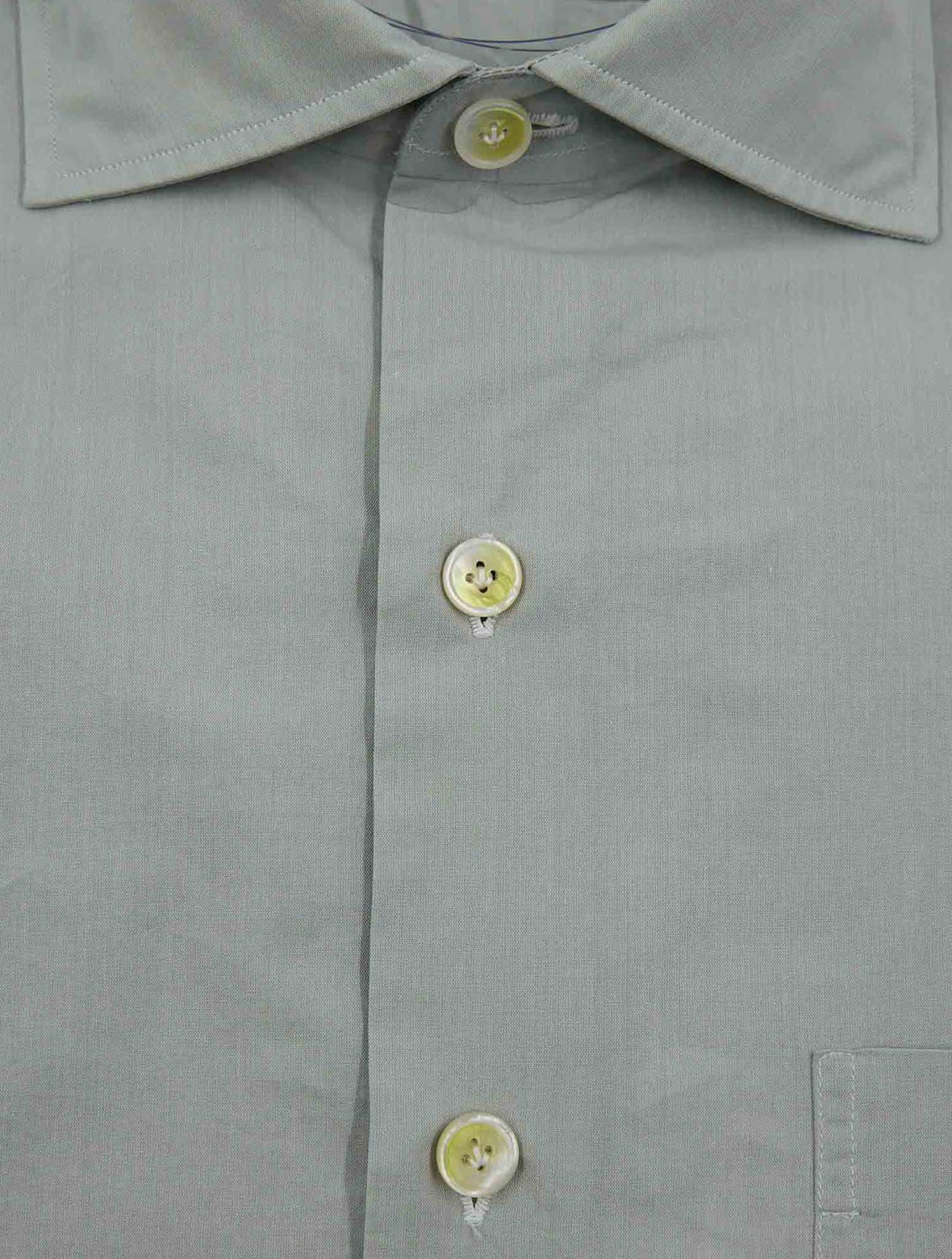 Finamore 1925 Gray Cotton Shirt Napoli