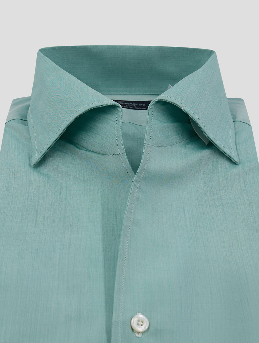 Finamore 1925 Light Green Cotton Shirt Napoli