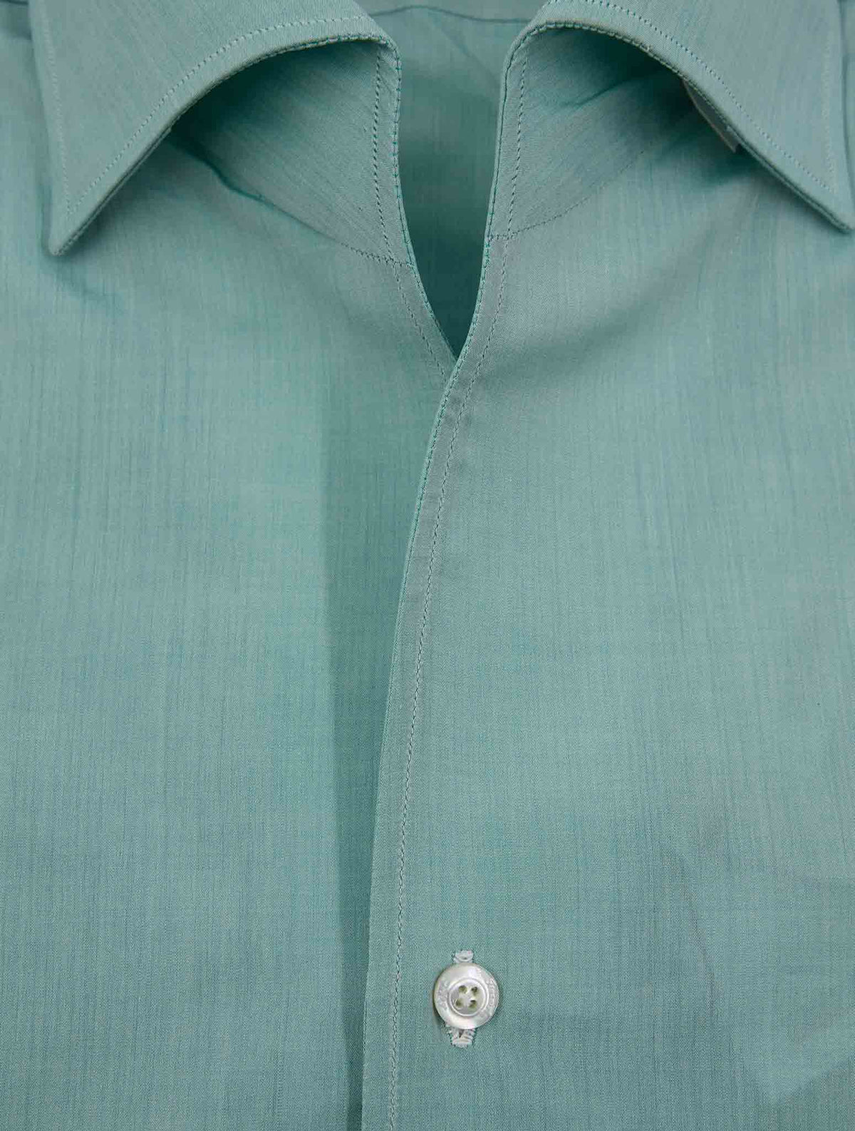 Finamore 1925 Light Green Cotton Shirt Napoli