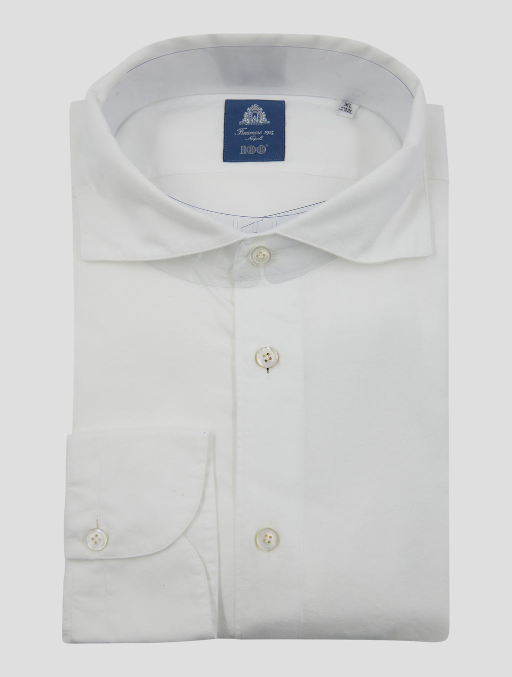 Finamore 1925 White Cotton Shirt Verona