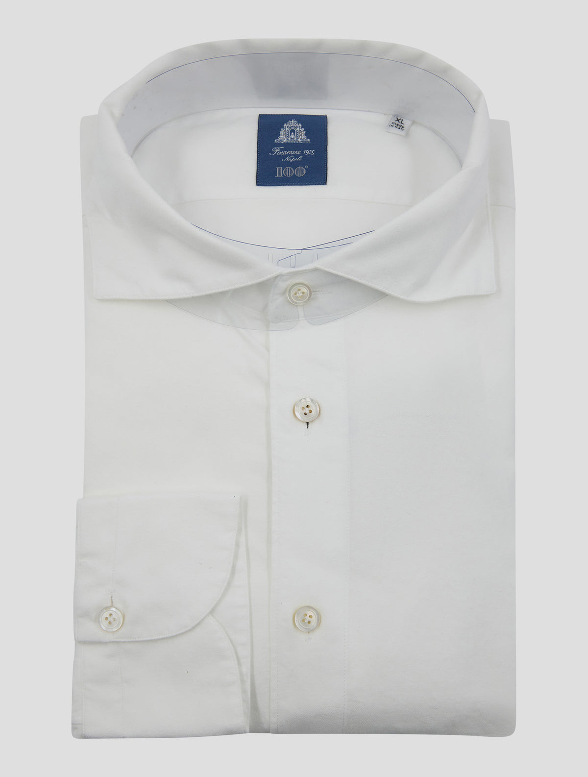 Finamore 1925 White Cotton Shirt Verona